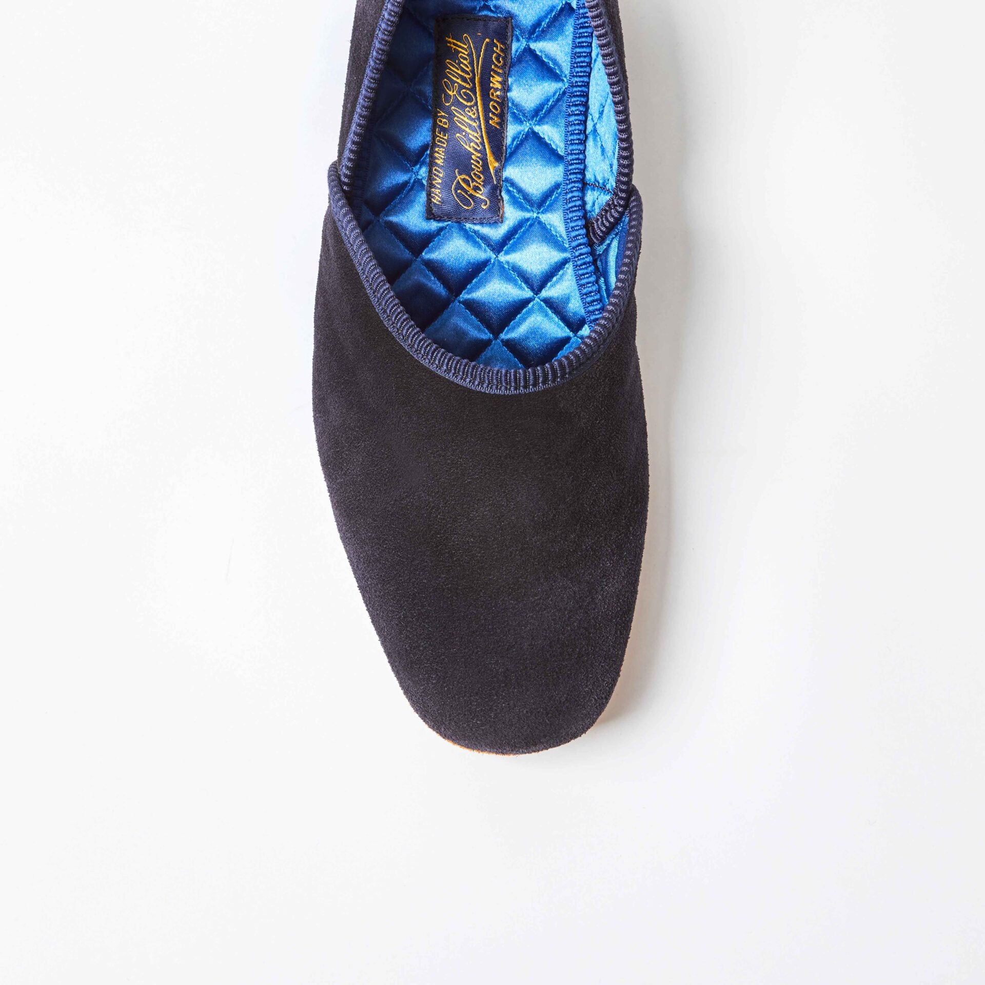 Navy Suede Grecian Slippers