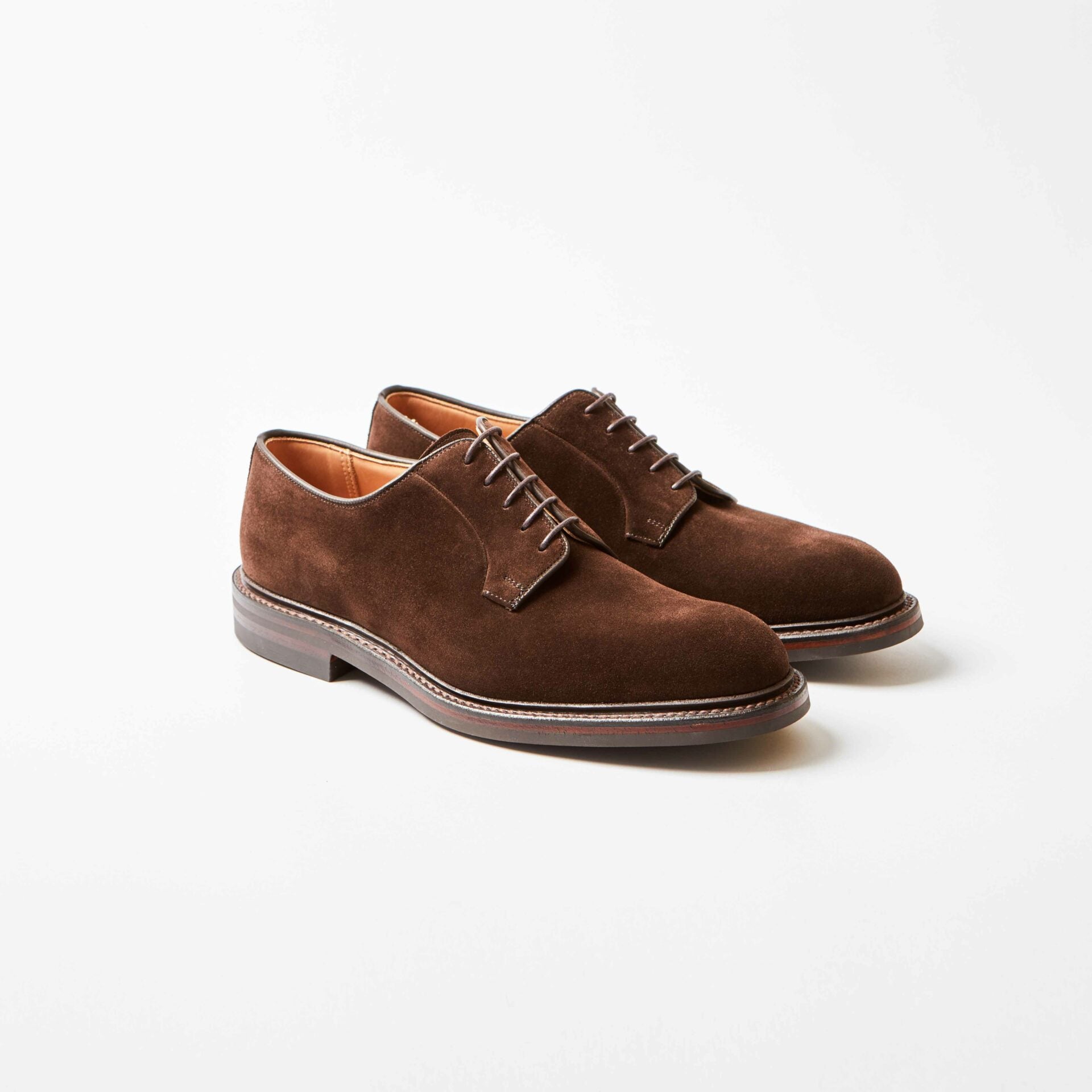 Lanark 3 Dark Brown Suede Derby