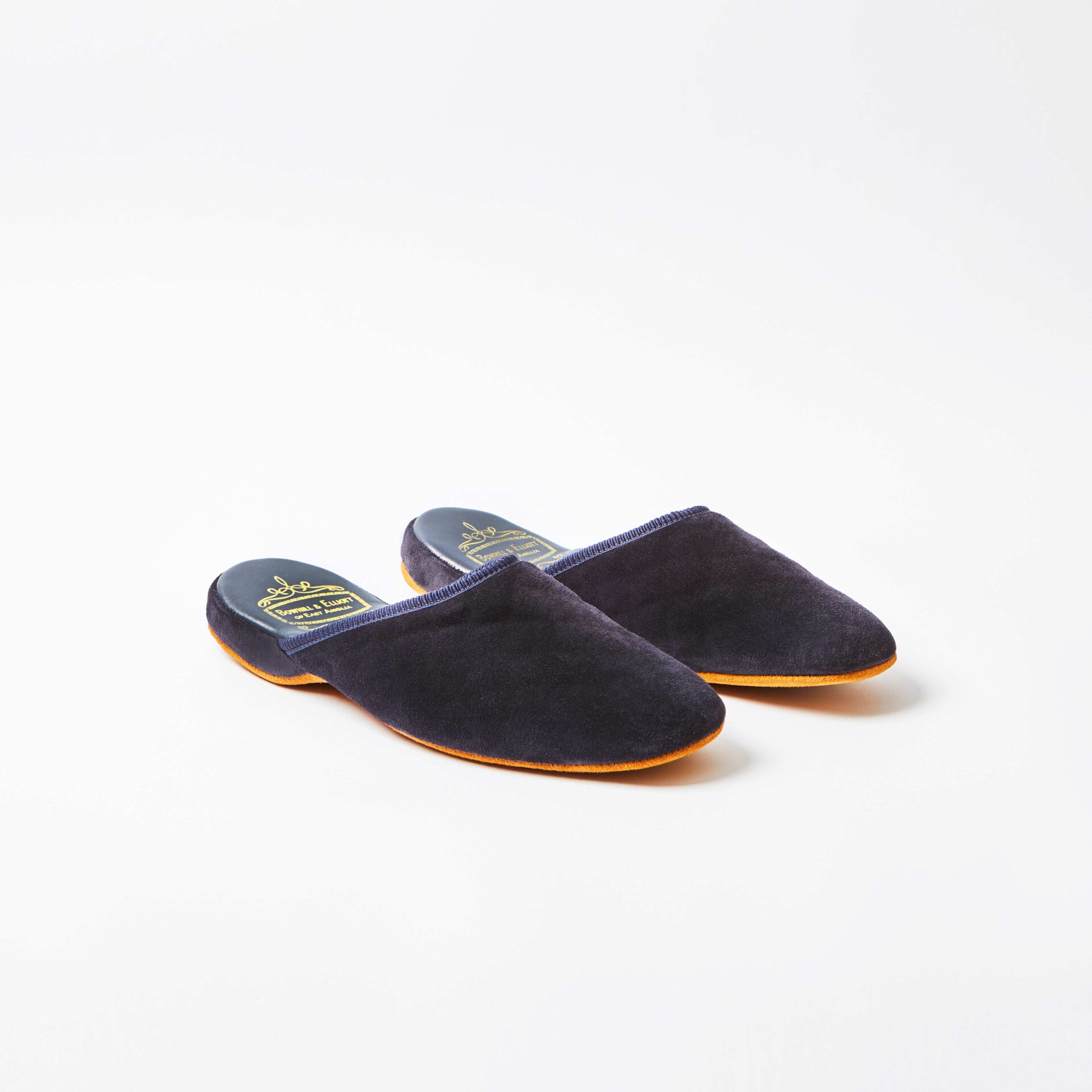 Navy Suede Mule Slipper