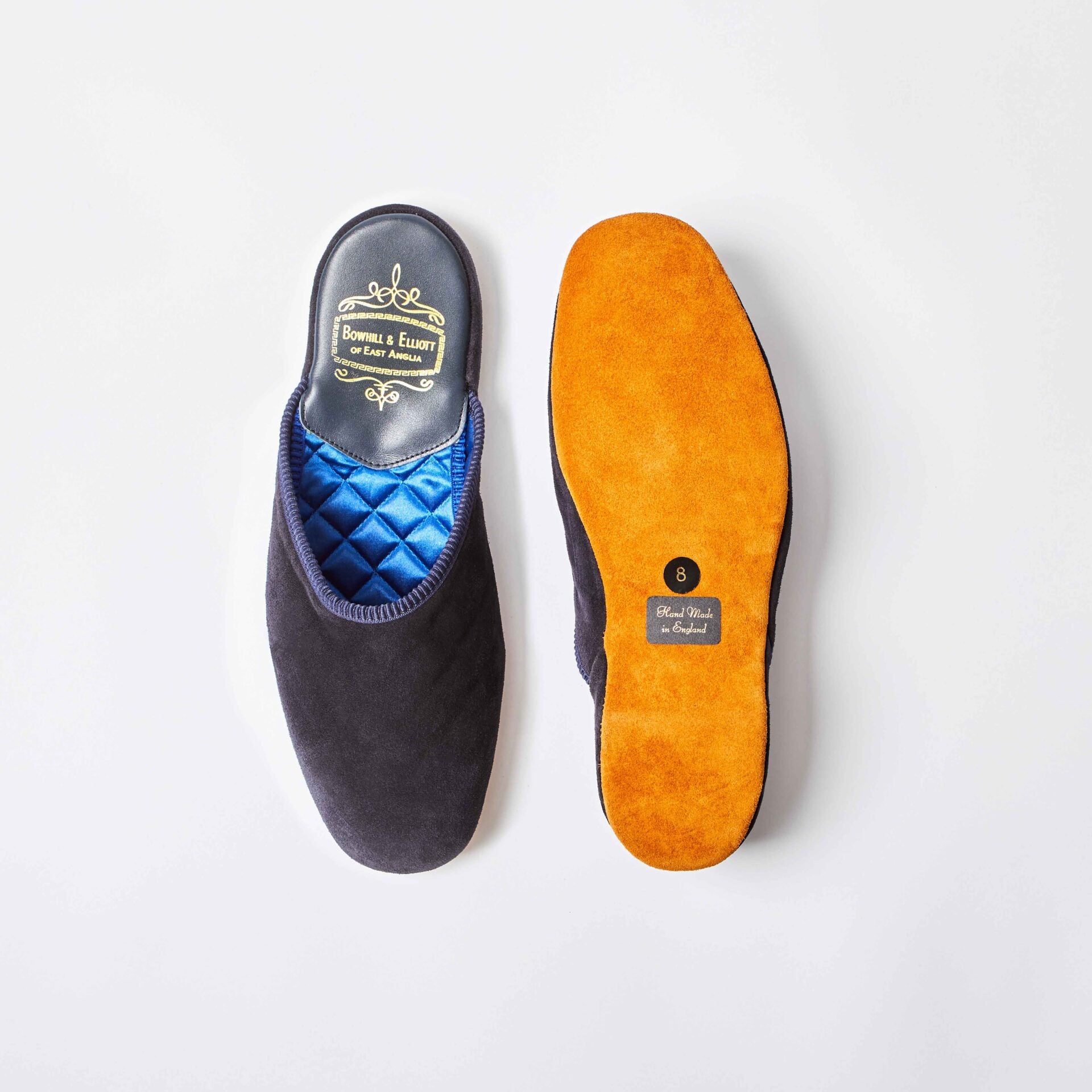 Navy Suede Mule Slipper