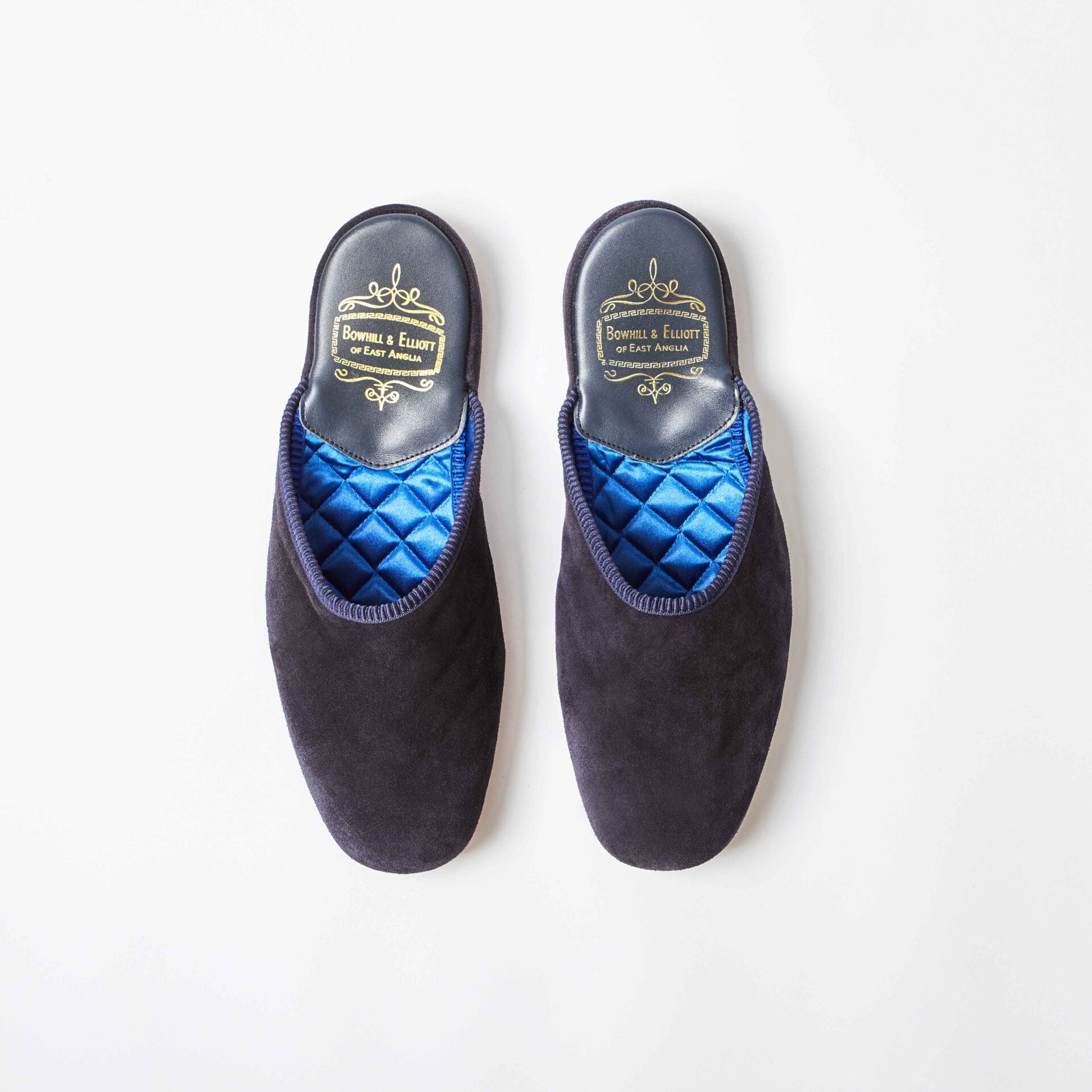 Navy Suede Mule Slipper