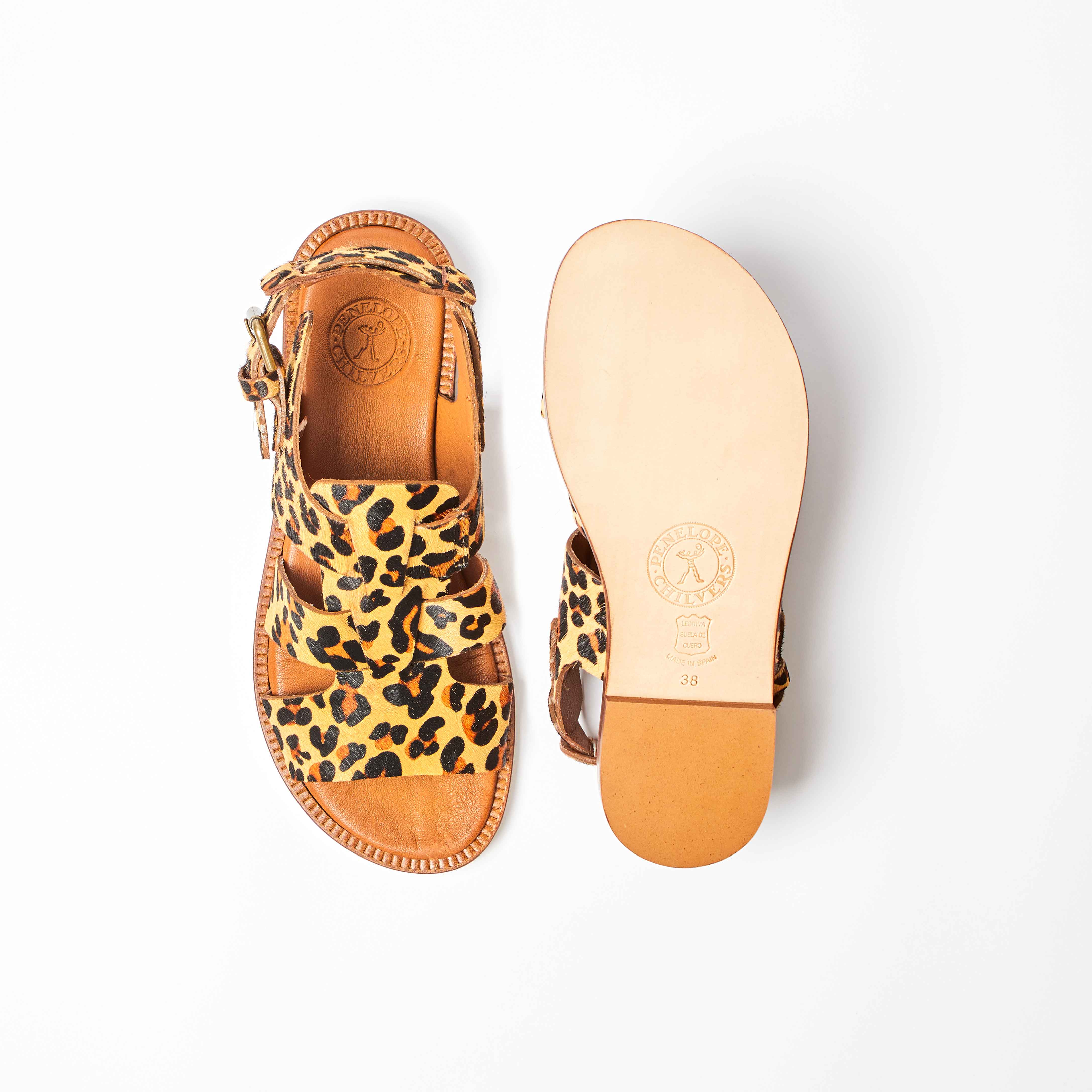Biscay in Leopard Pony Sandal