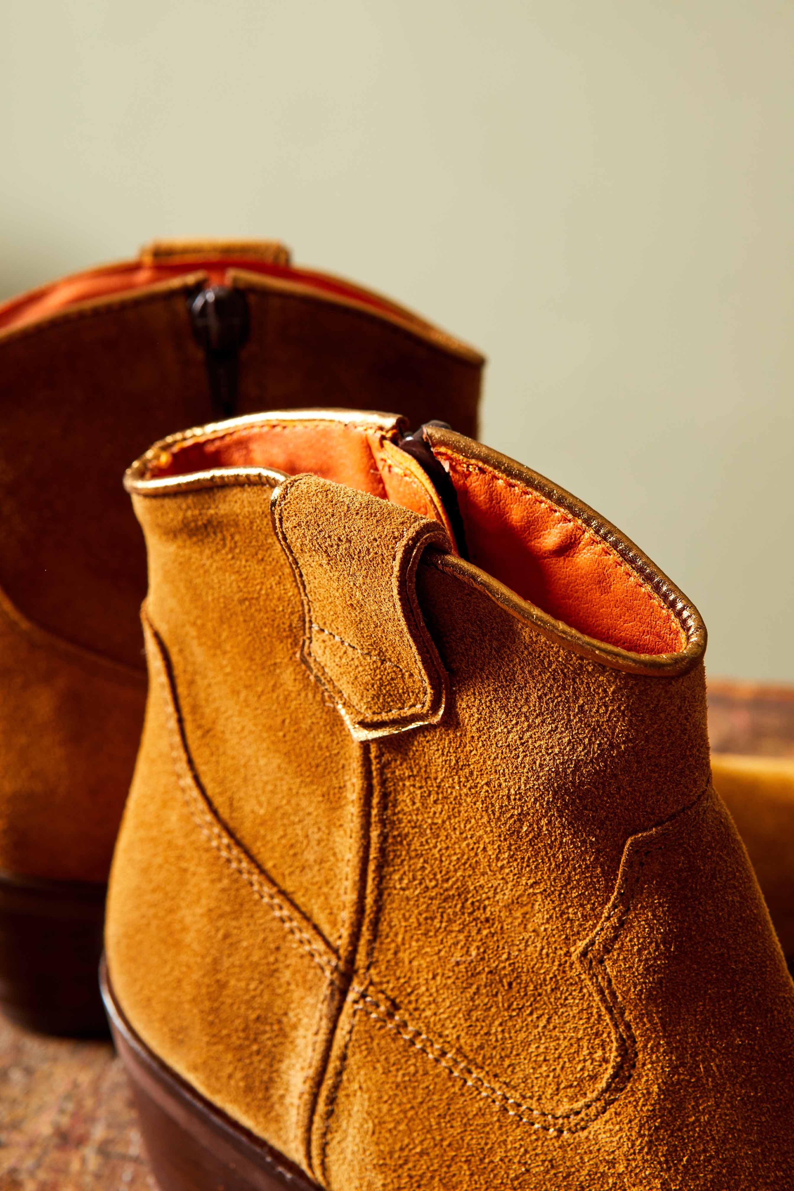 Cassidy Suede Cowboy Boot - Tan
