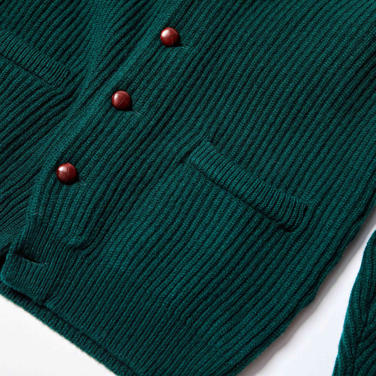The Shawl Collar Cardigan in Forest Green