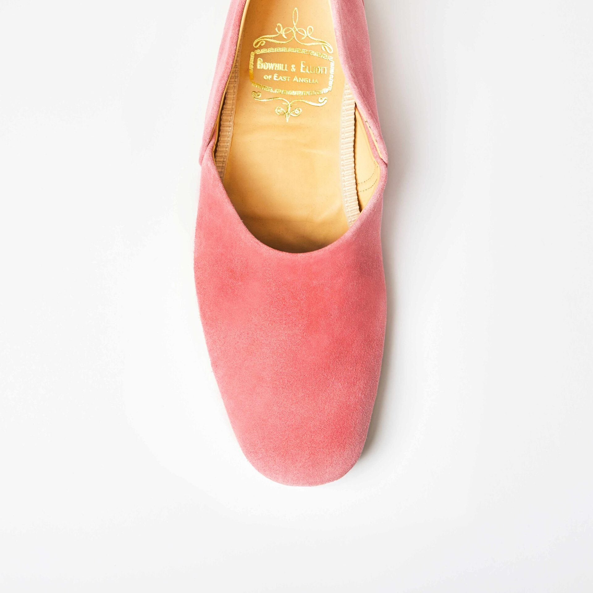 Pink Suede Grecian Slippers