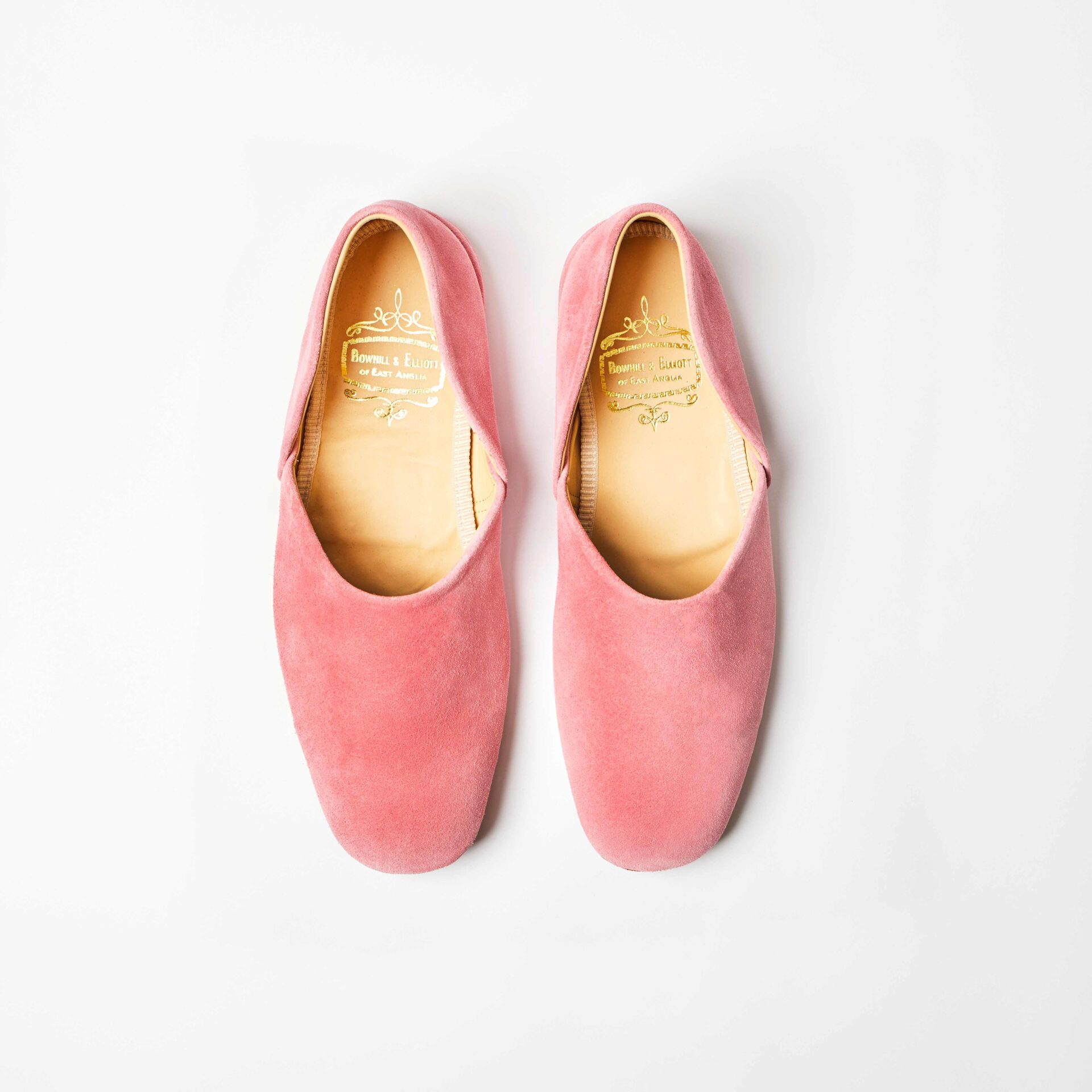 Pink Suede Grecian Slippers