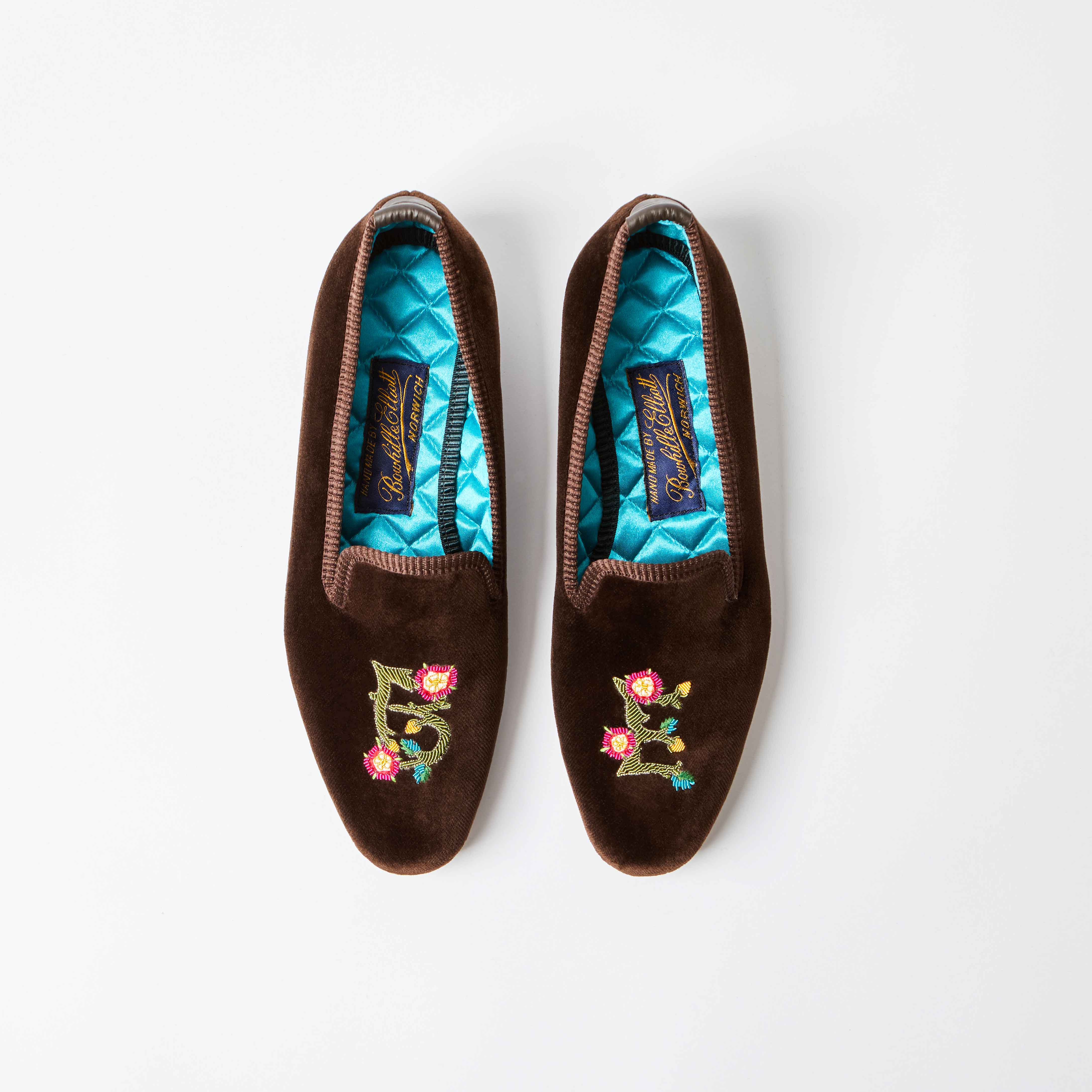 Women's Monogrammed Embroidered Slippers