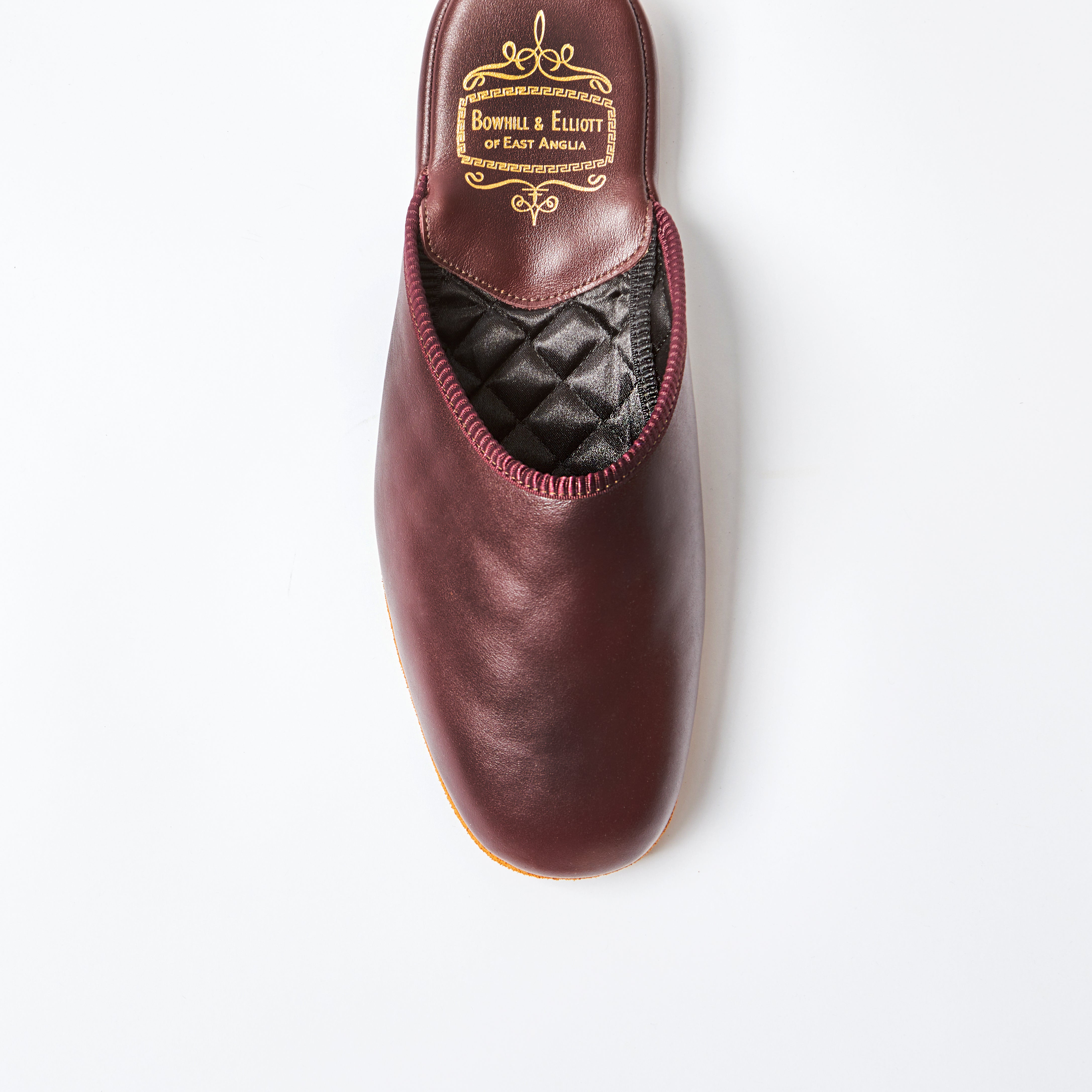 Wine Leather Mule Slipper