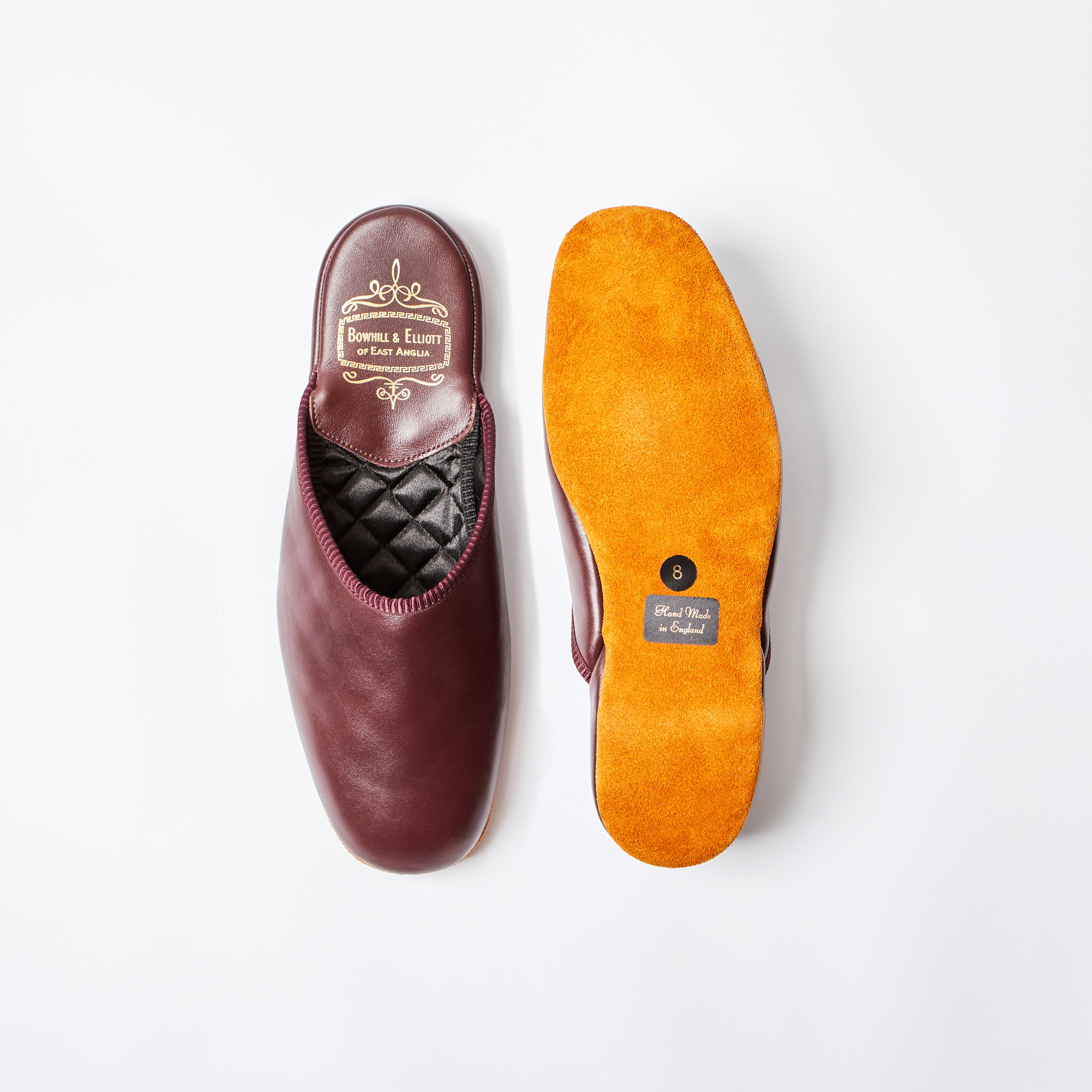 Wine Leather Mule Slipper
