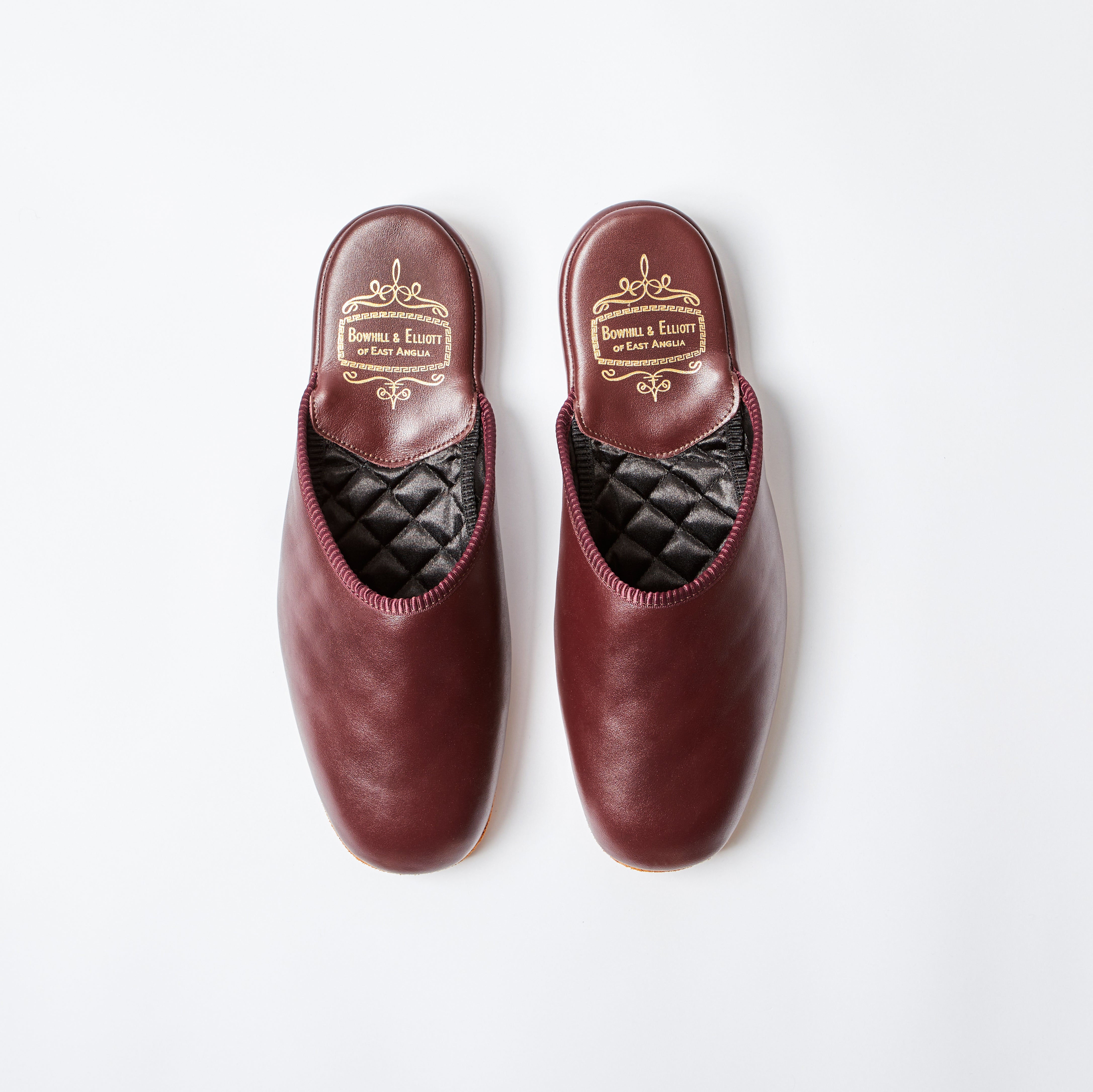 Wine Leather Mule Slipper