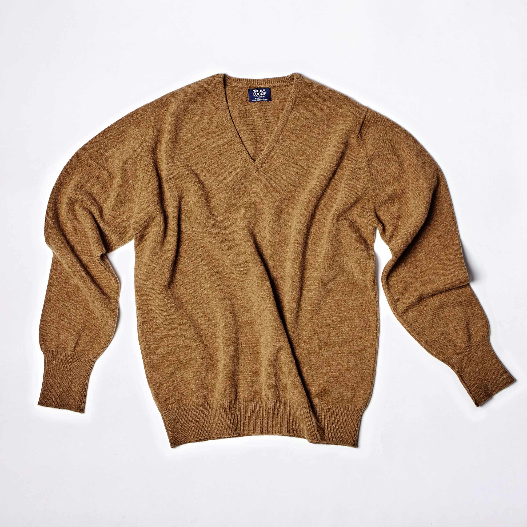 The V-Neck Jumper in Driftwood