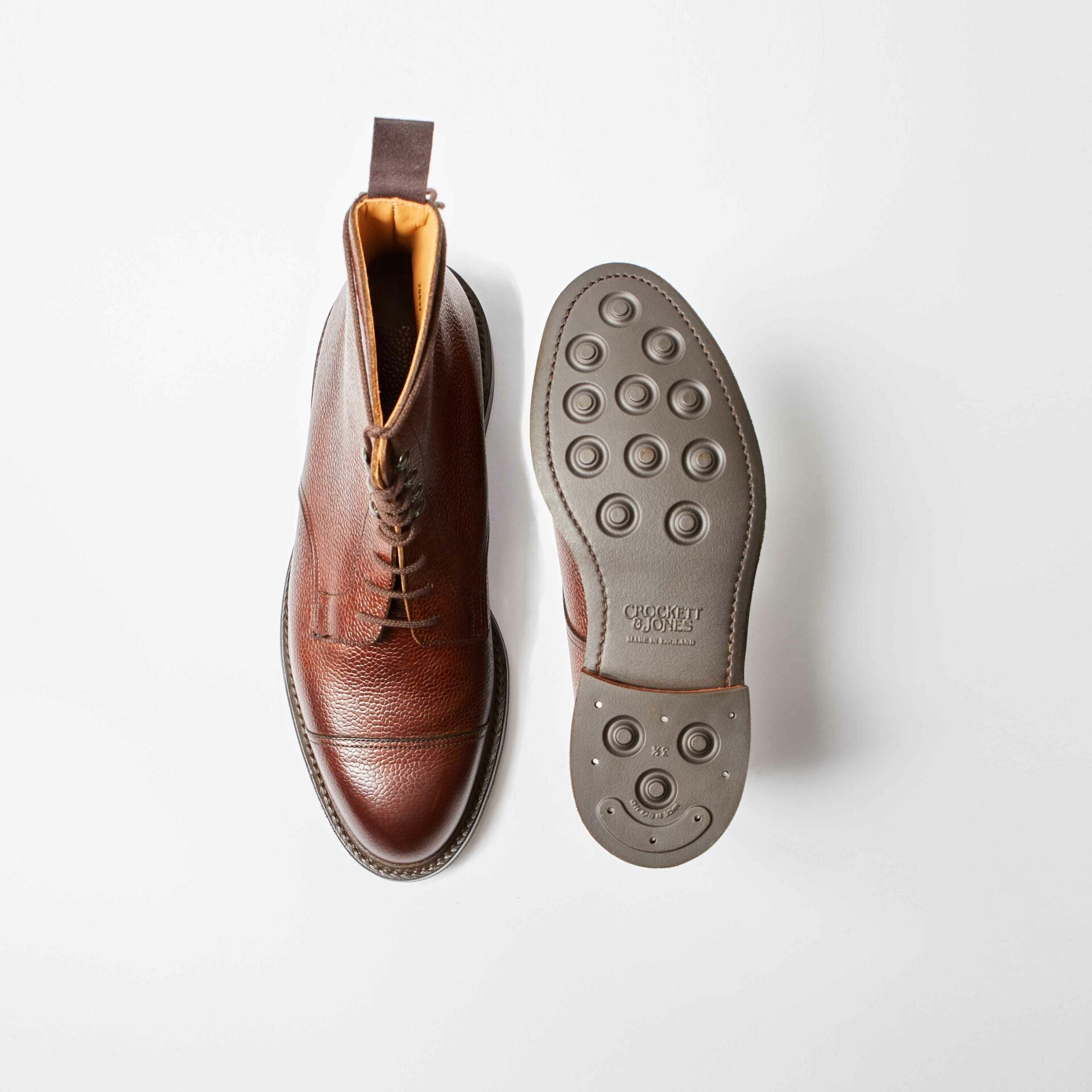 Coniston Dark Brown Scotch Grain Derby Cap Boot