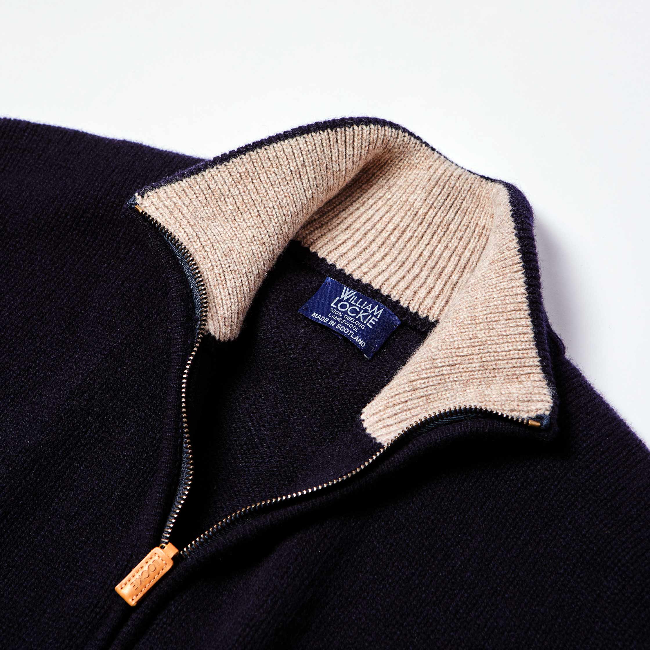The Zip Cardigan in Navy