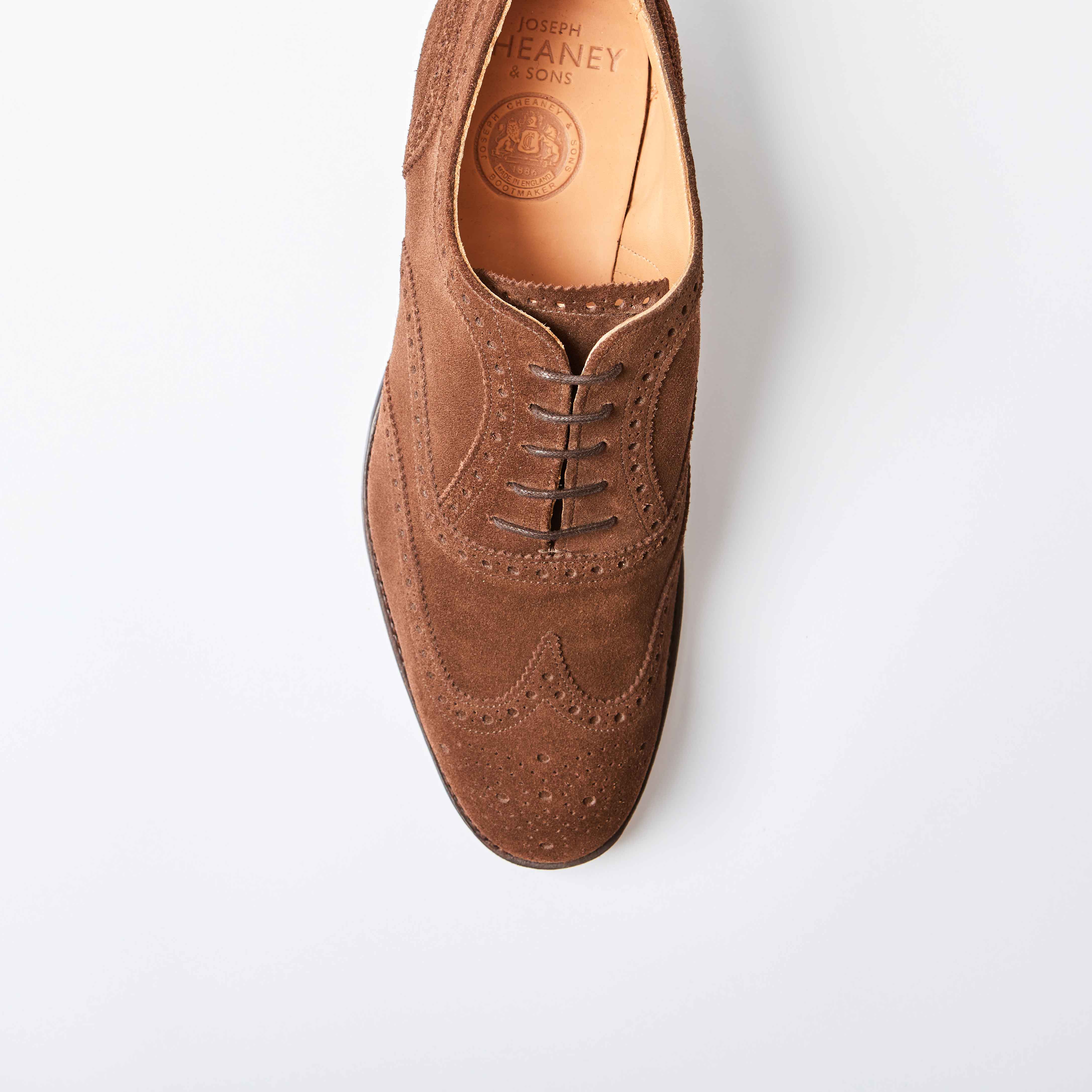 Arthur III Plough Suede Oxford Brogues | Bowhill and Elliott