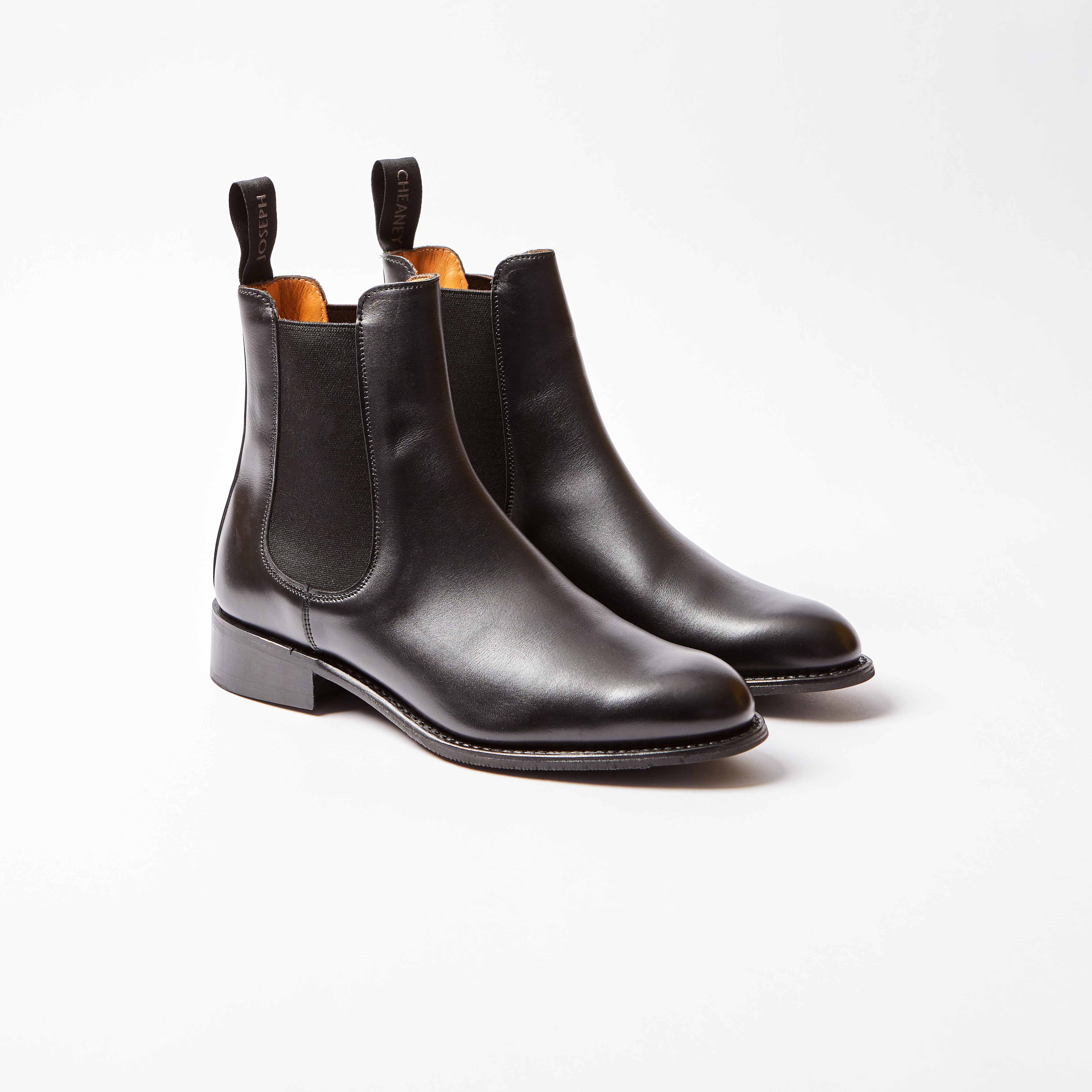Avril Black Calf Chelsea Boot | Bowhill and Elliott