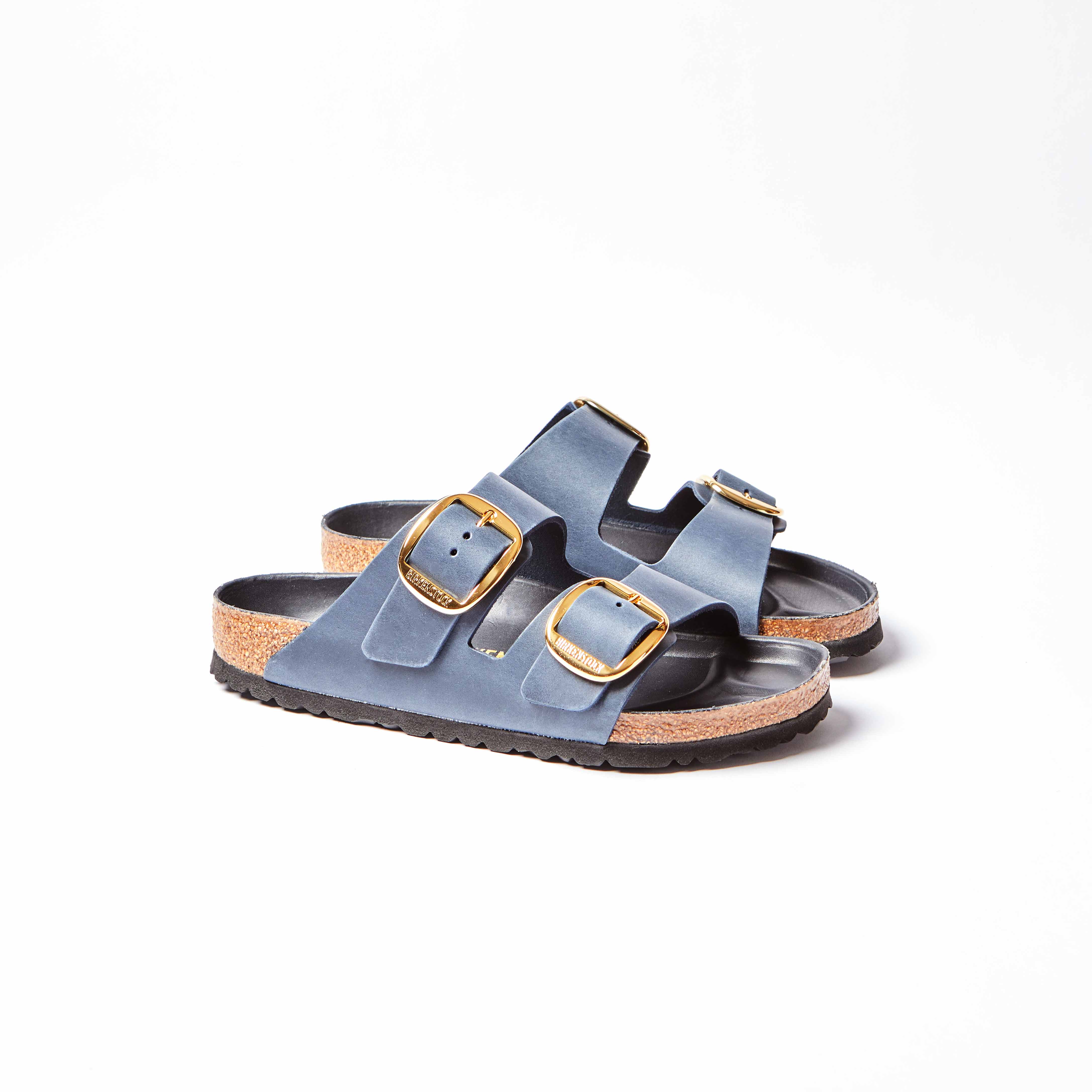 Arizona Big Buckle Natural Leather Blue
