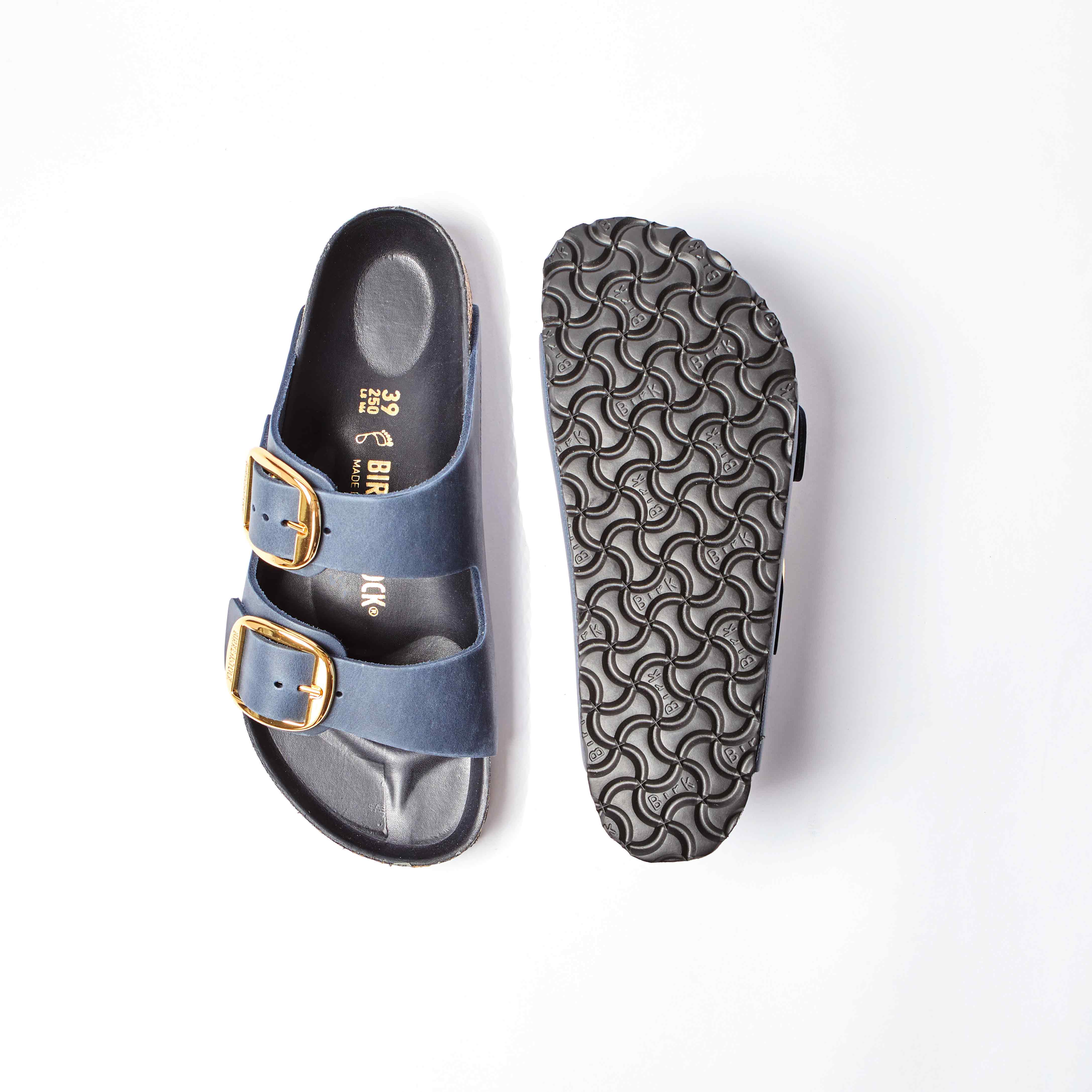 Arizona Big Buckle Natural Leather Blue