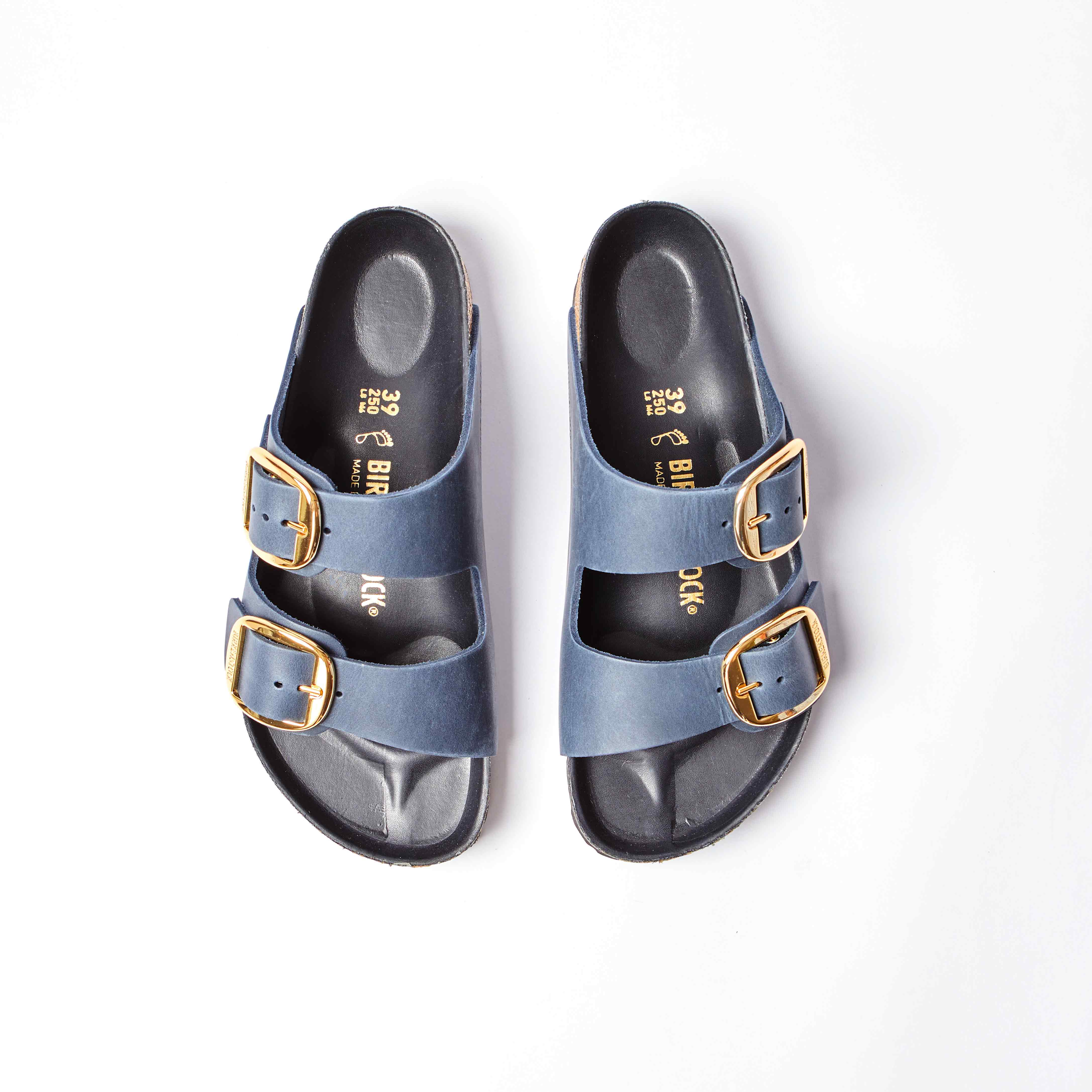 Arizona Big Buckle Natural Leather Blue