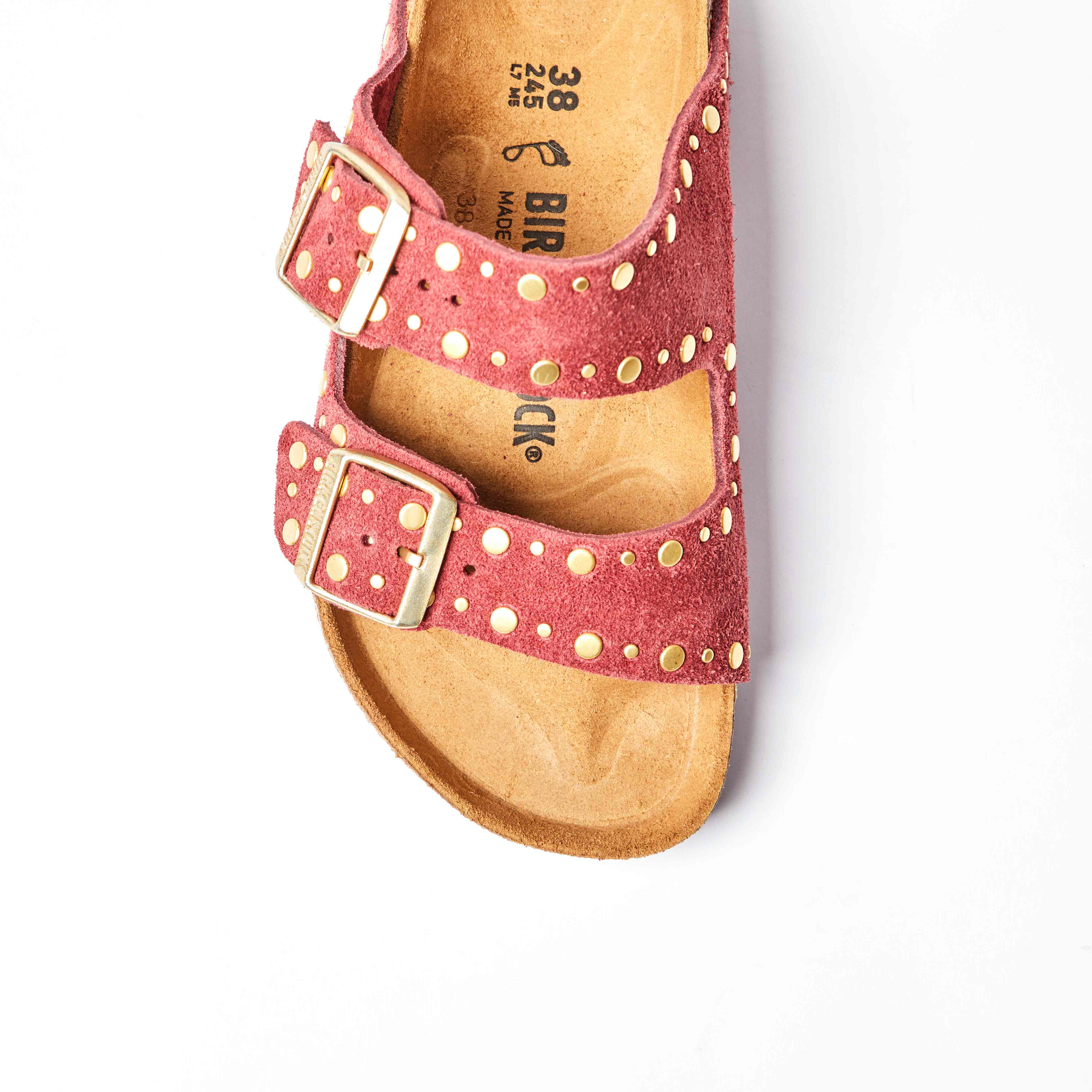 Arizona Rivet Border Suede Zinfandel