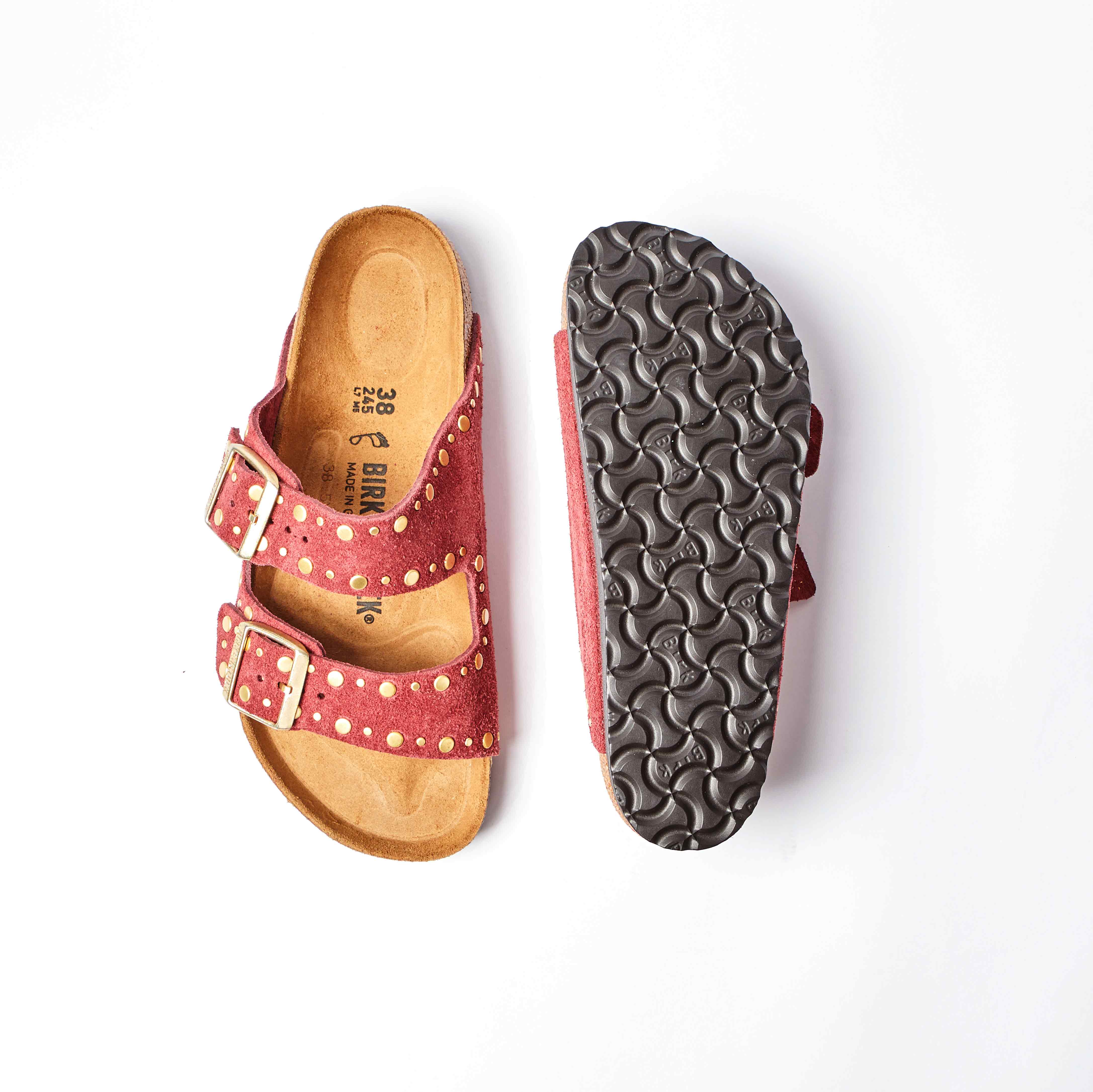 Arizona Rivet Border Suede Zinfandel
