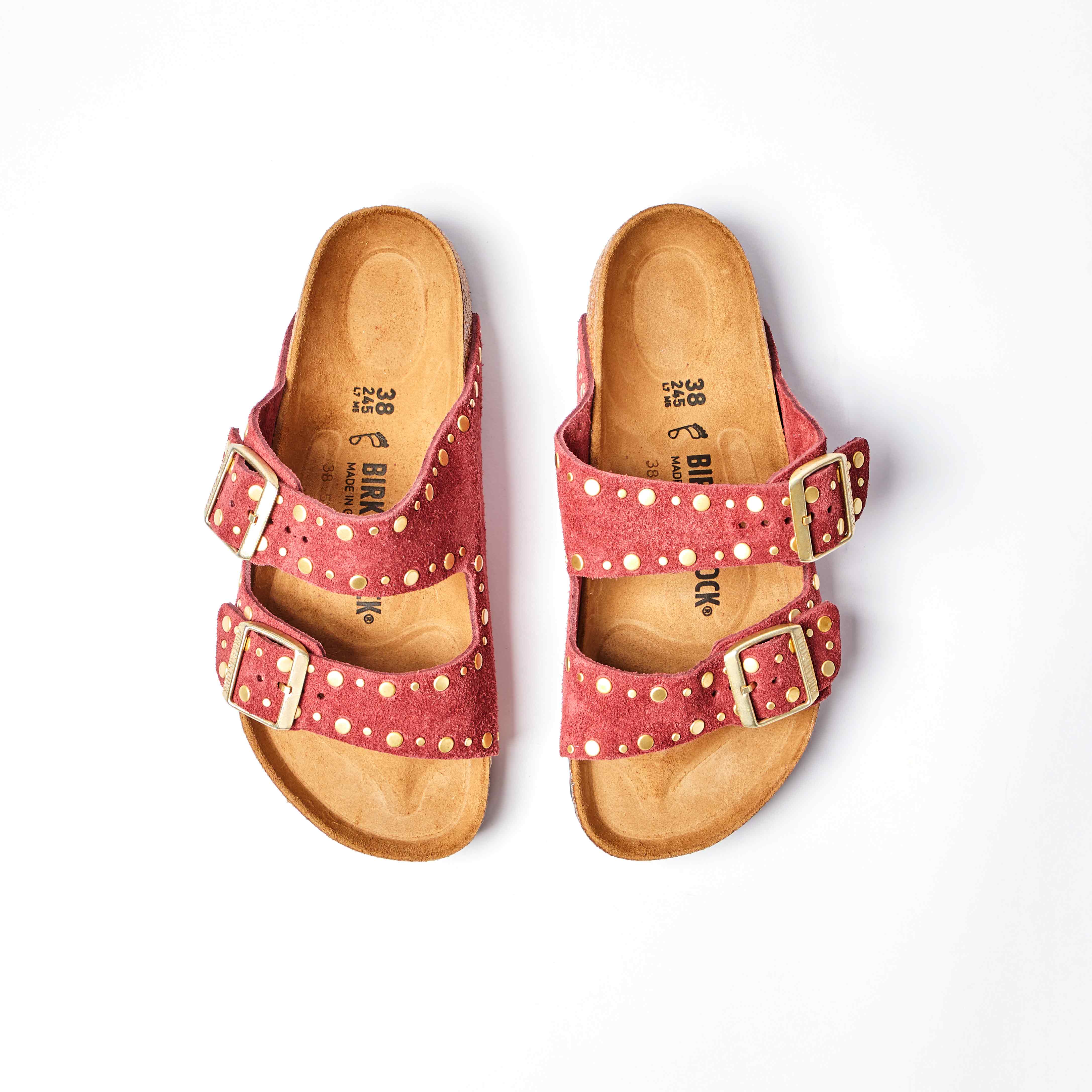 Arizona Rivet Border Suede Zinfandel