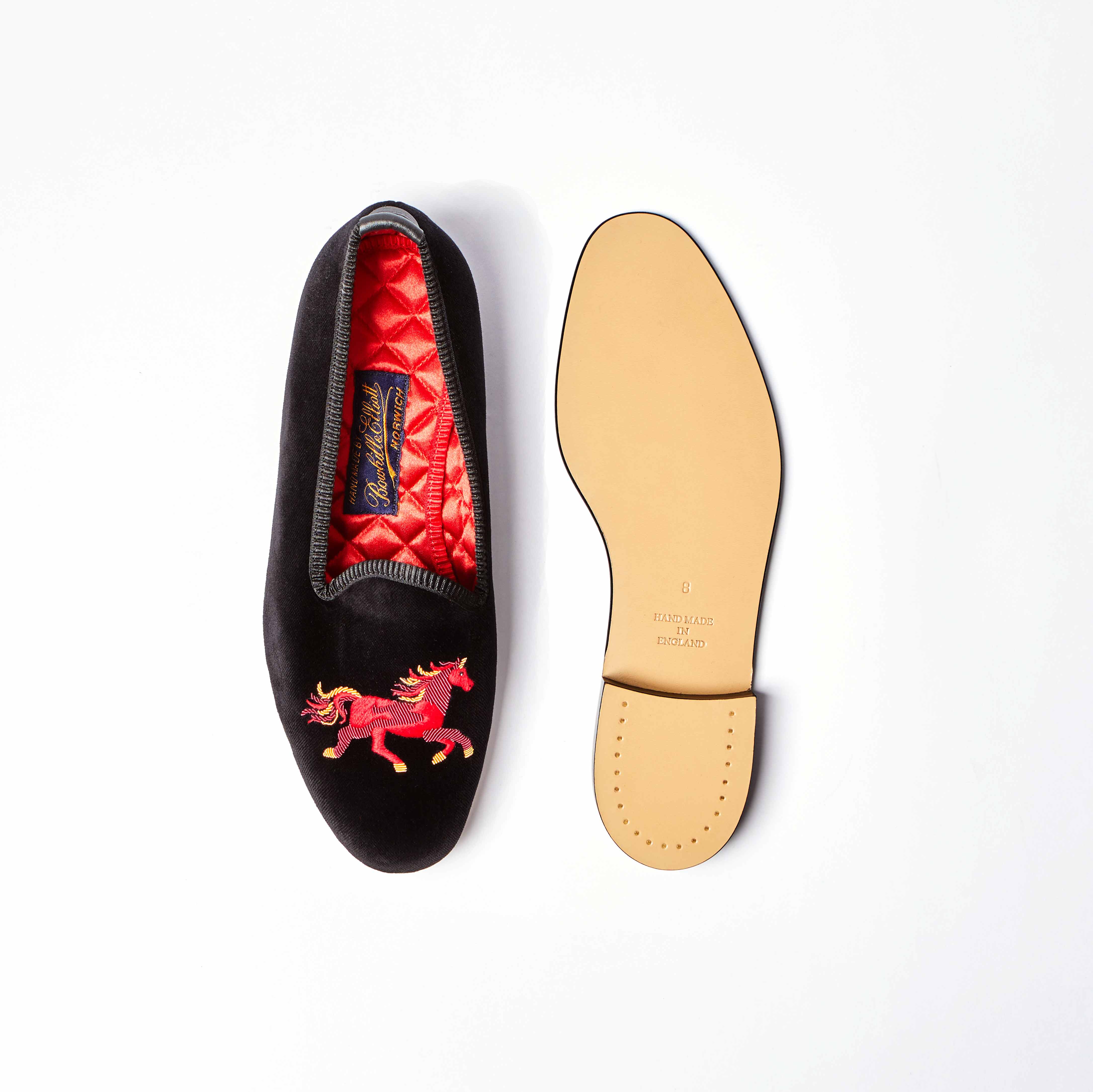 Black Velvet Venetian with Embroidered Fire Horse