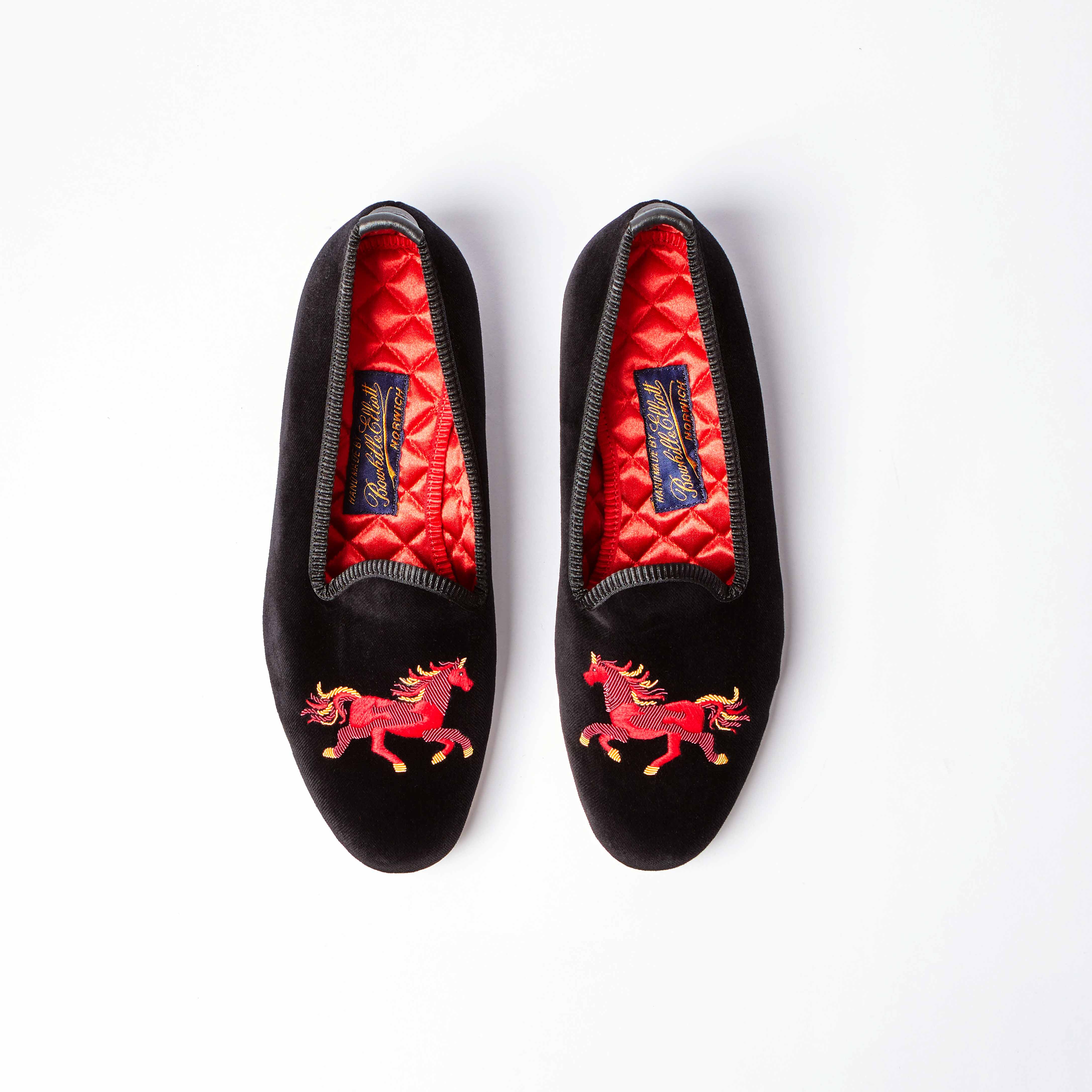 Black Velvet Venetian with Embroidered Fire Horse