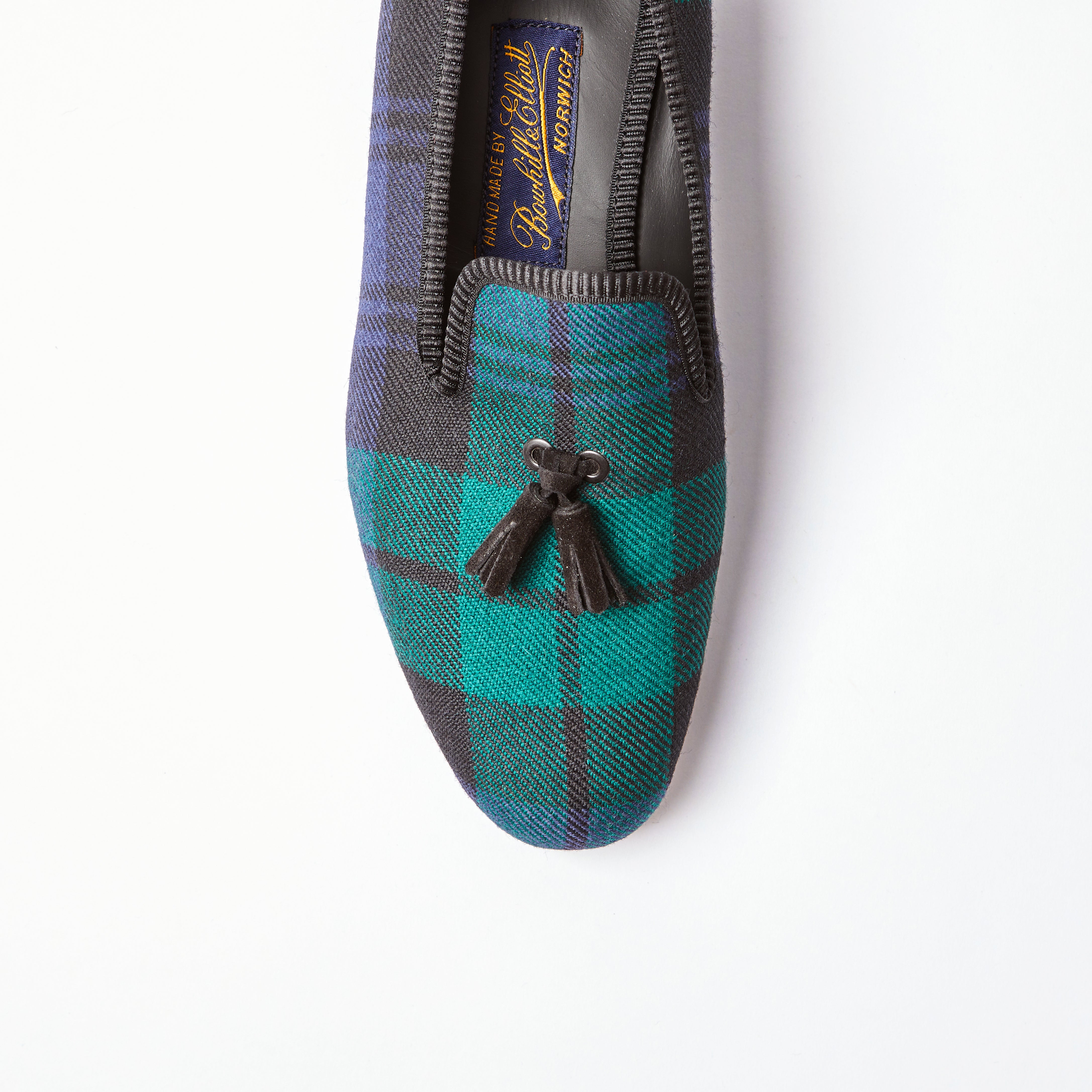 Black Watch Tartan Albert Slipper with Tassel