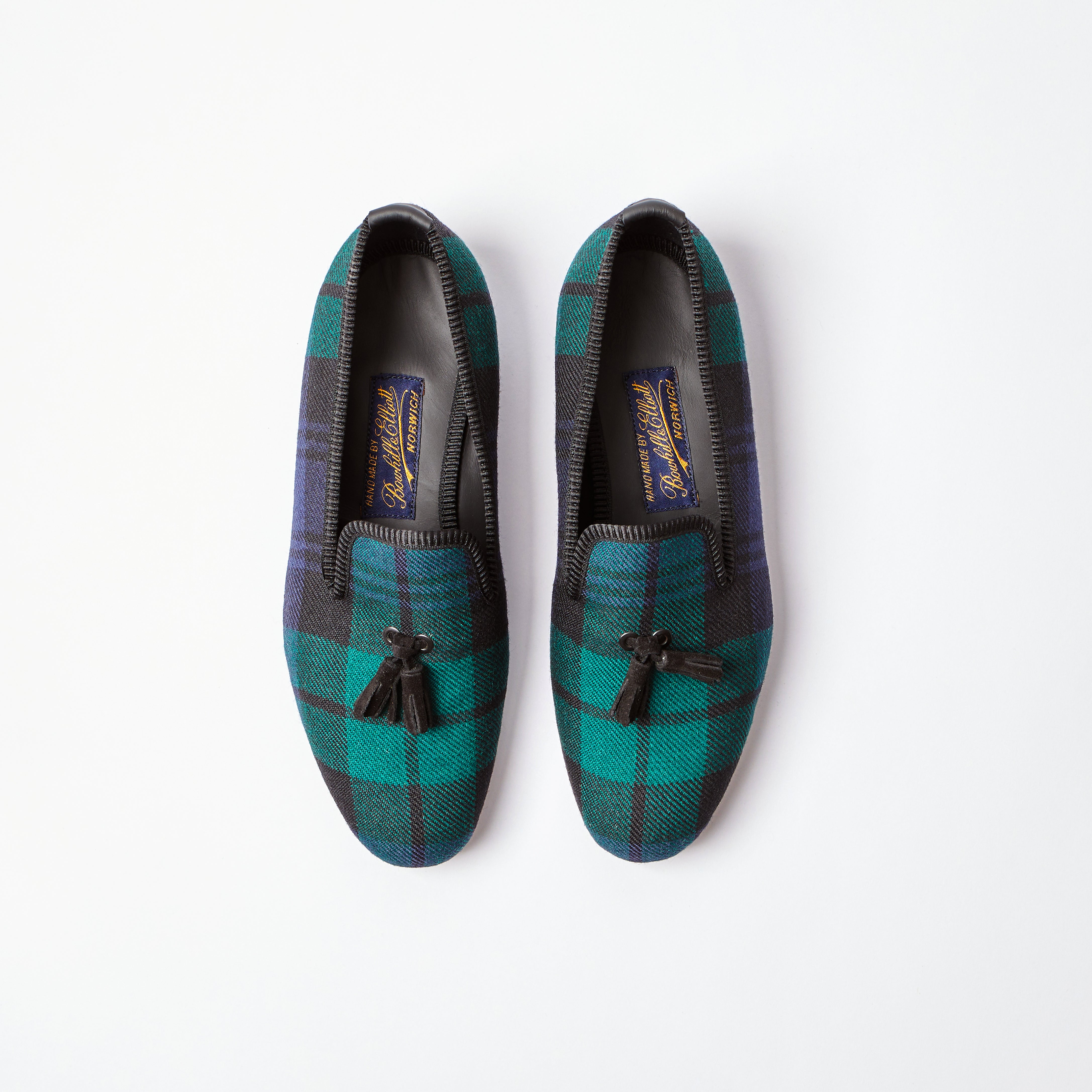 Black Watch Tartan Albert Slipper with Tassel