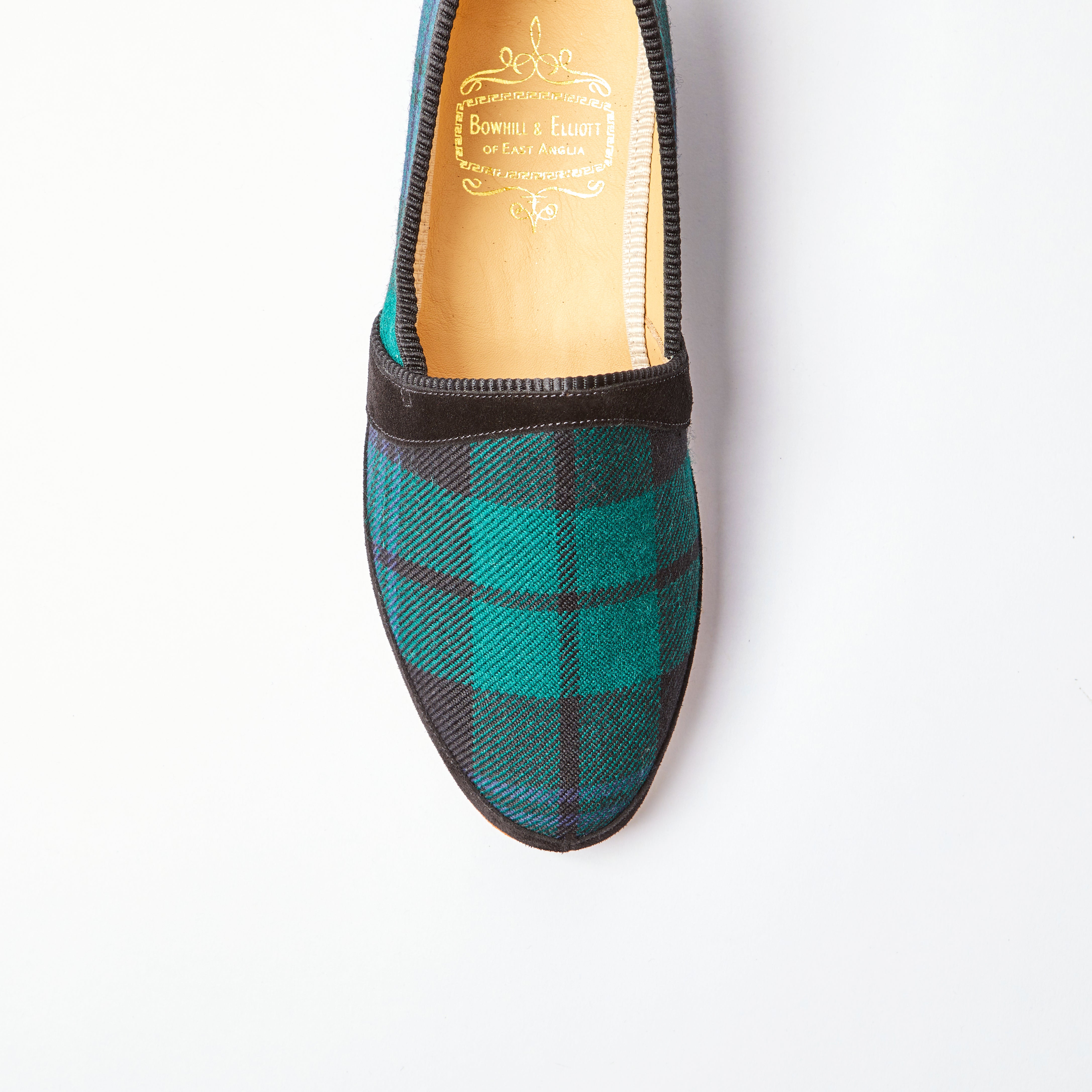 Black Watch Tartan Soft Sole Monk Slippers