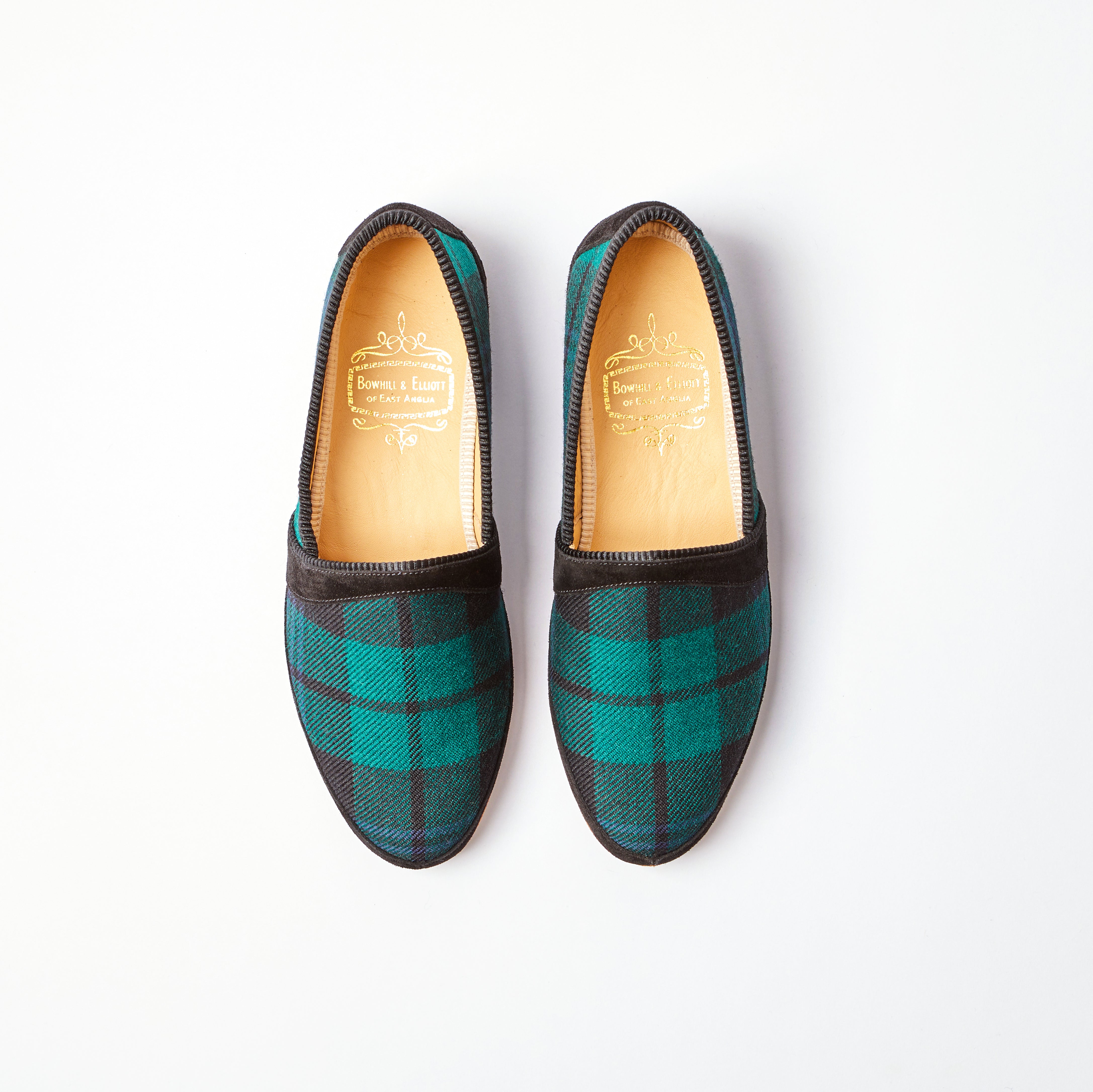 Black Watch Tartan Soft Sole Monk Slippers
