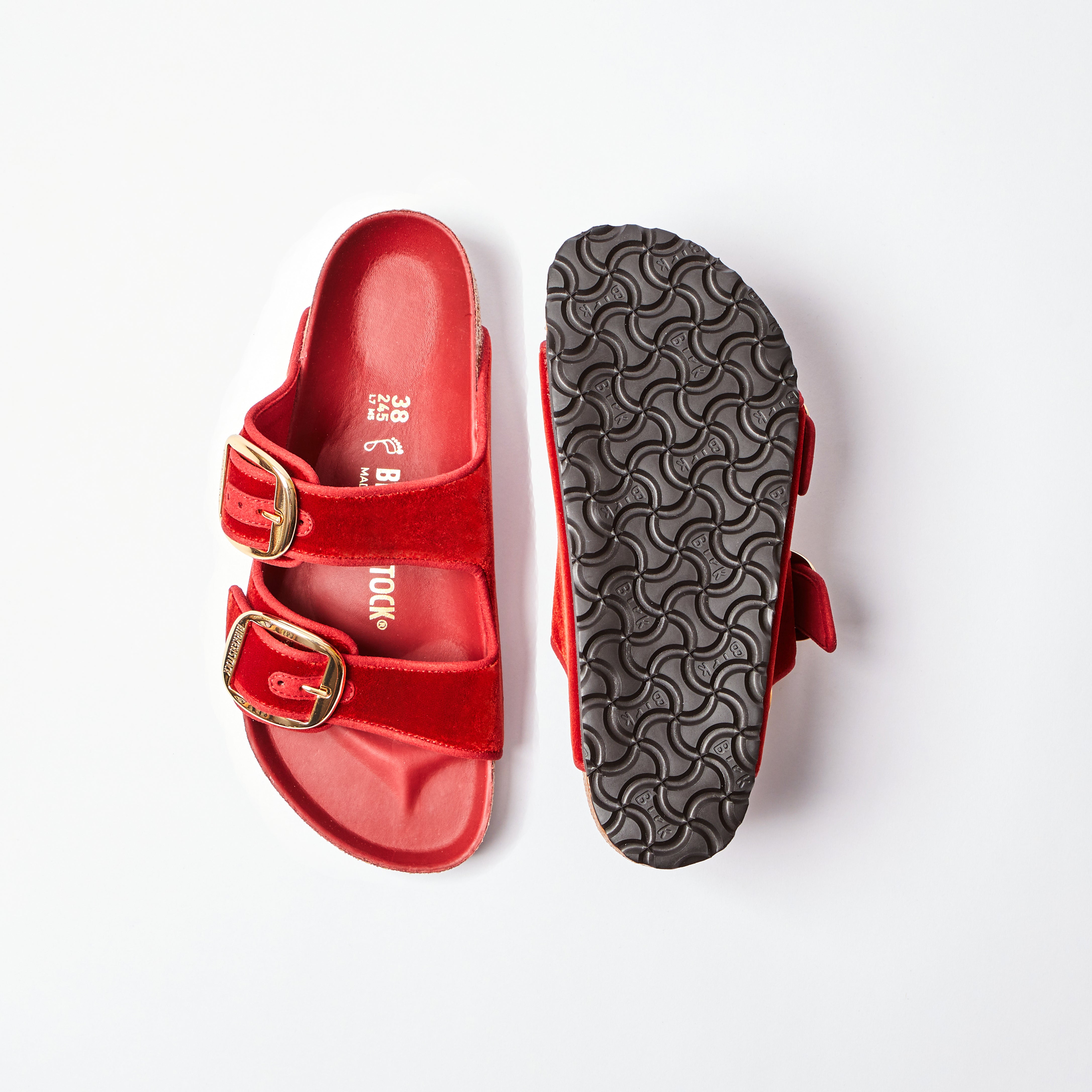 Arizona Big Buckle Piping Rivet Logo in Mars Red Velvet