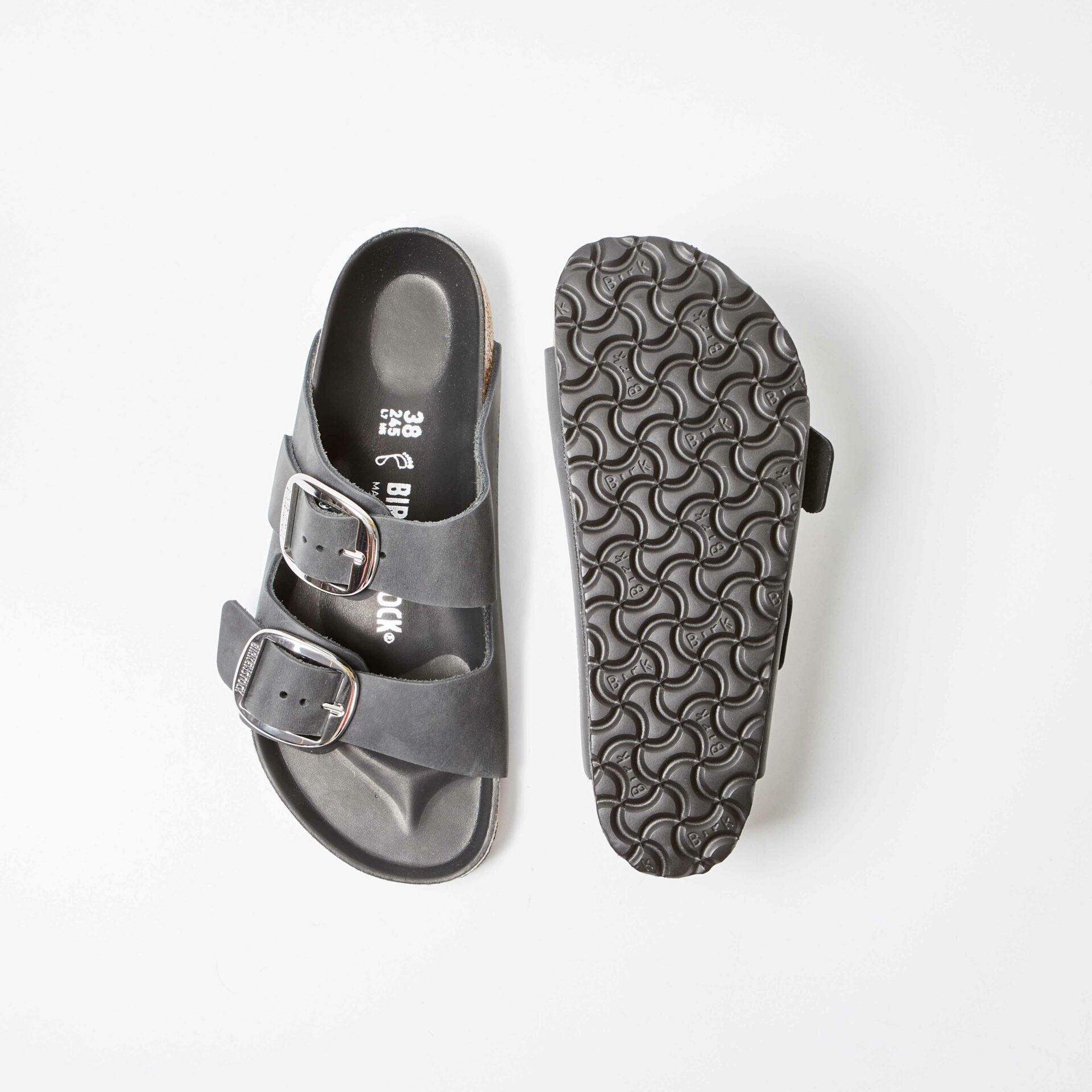 Arizona Big Buckle Natural Leather Oiled Black