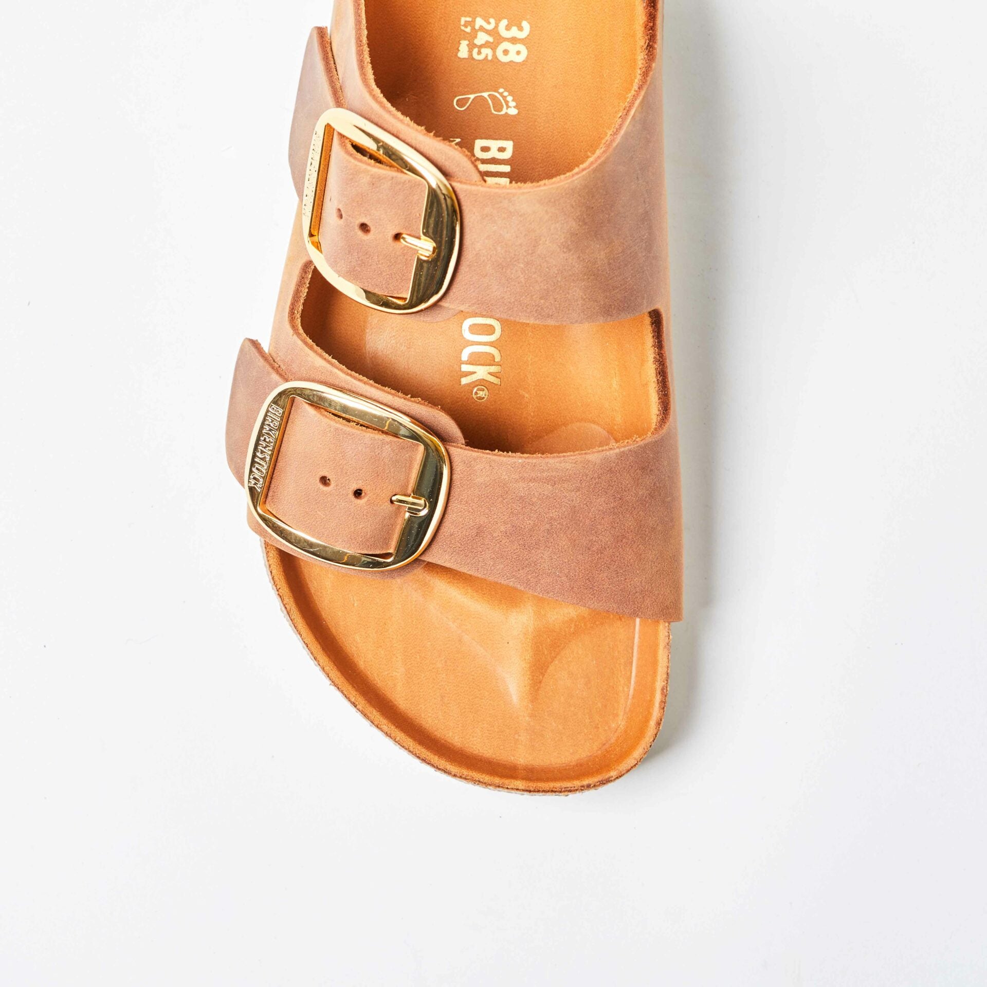 Arizona Big Buckle Natural Leather Oiled Cognac | Bowhill and Elliott