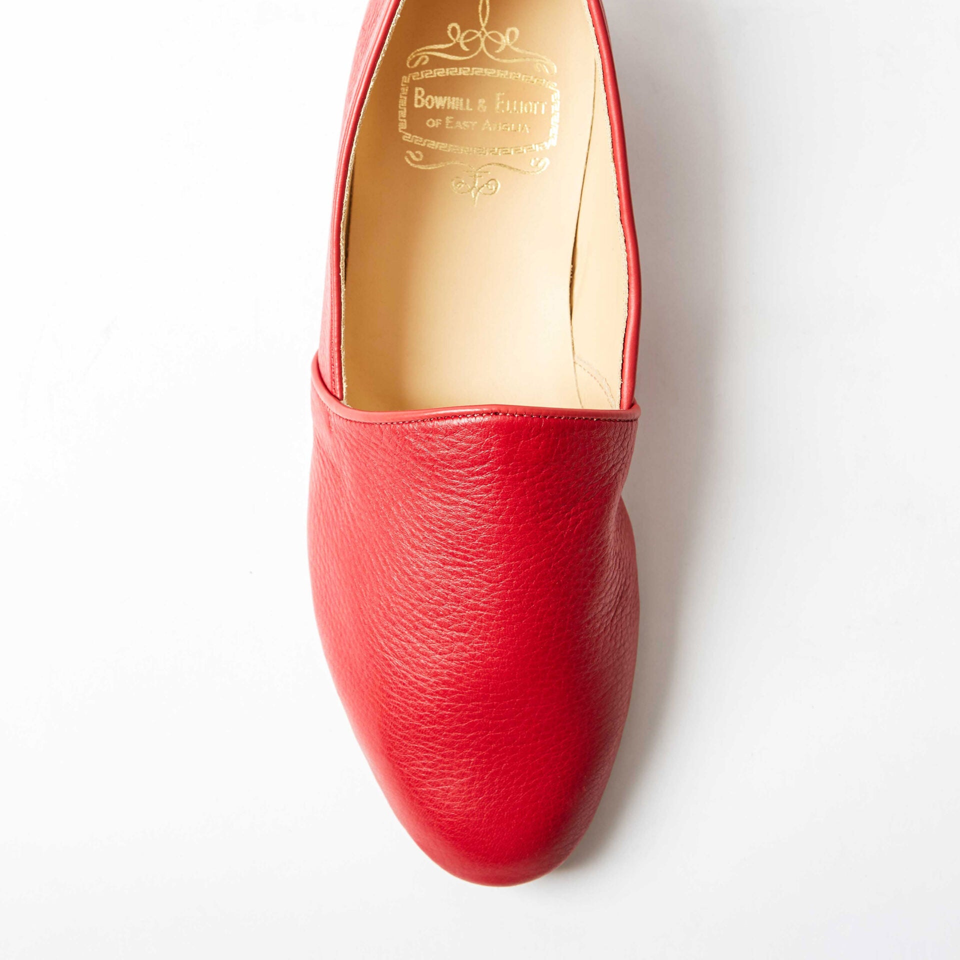 Red Deerskin Monk Slippers