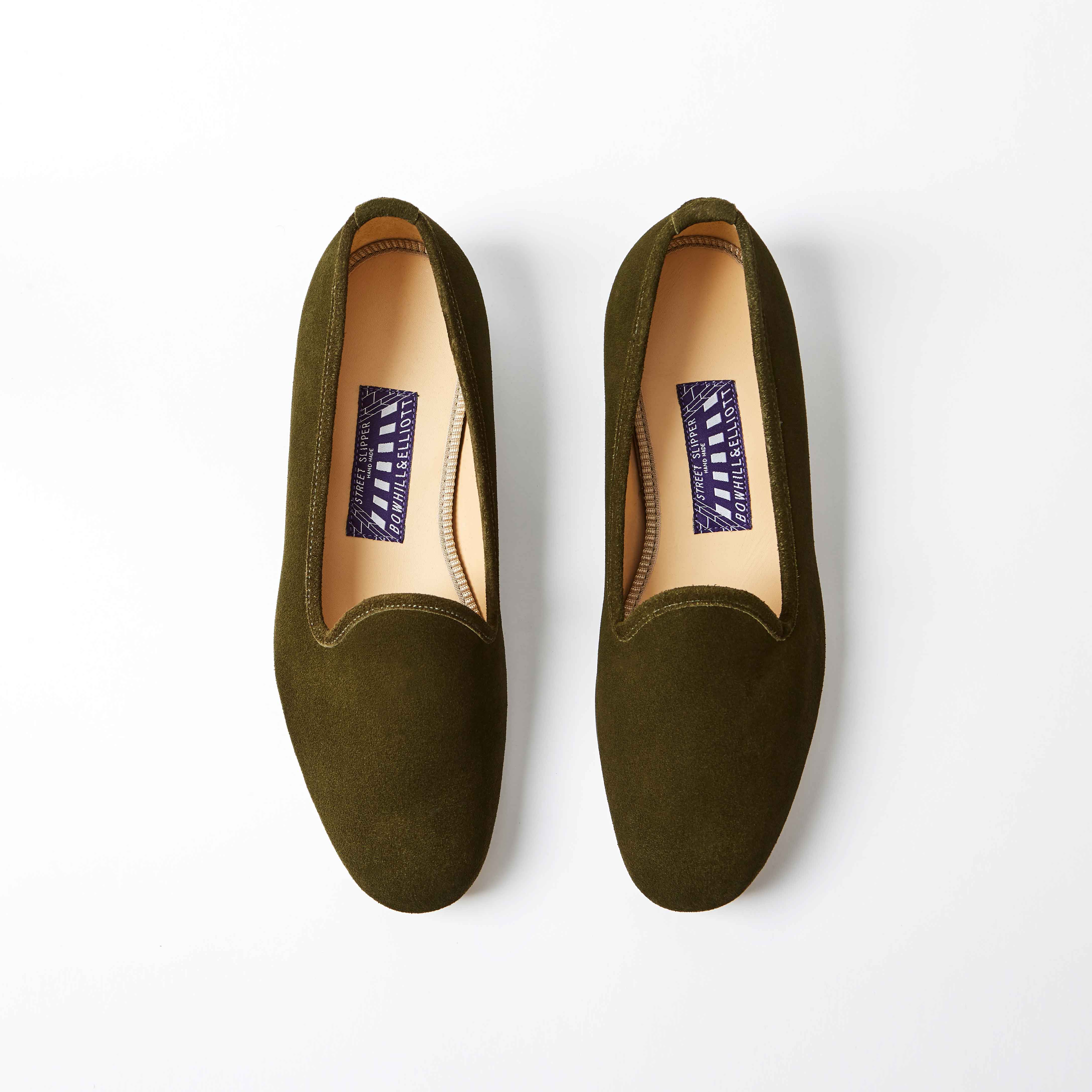 Olive Suede Venetian Slipper