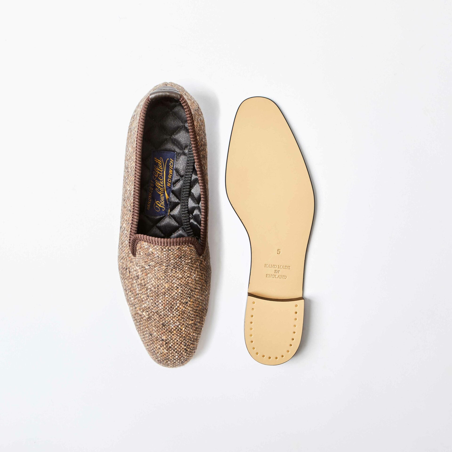 Brown Donegal Albert Slippers