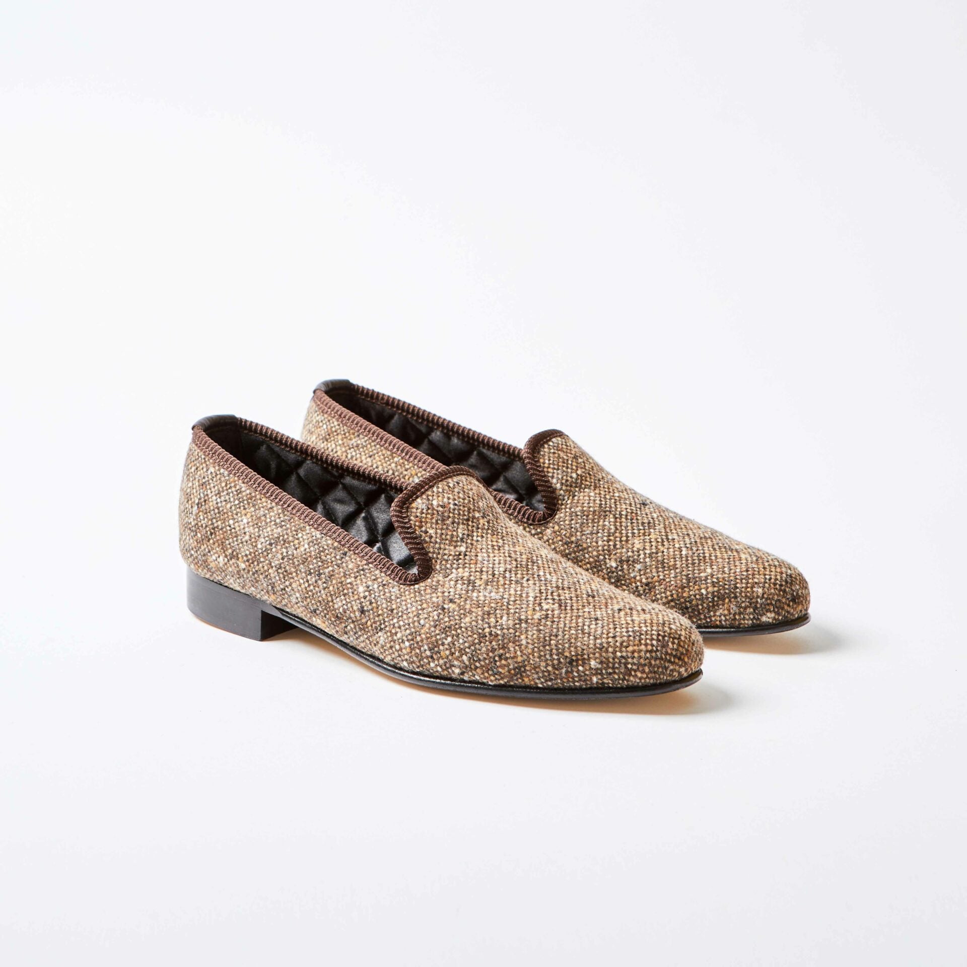 Brown Donegal Albert Slippers