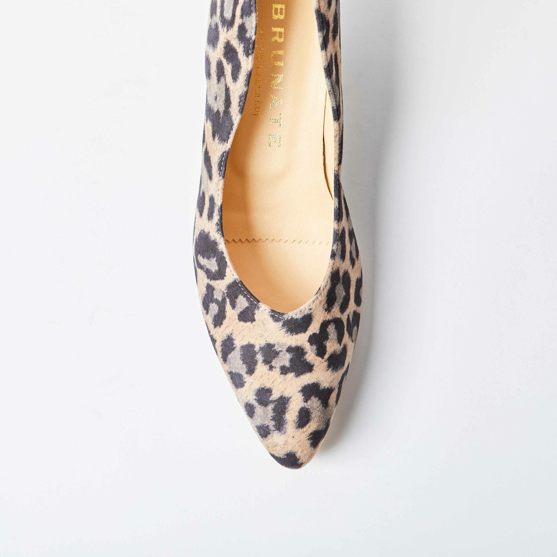 Genoa Leopard Print Suede Kitten Heel Court