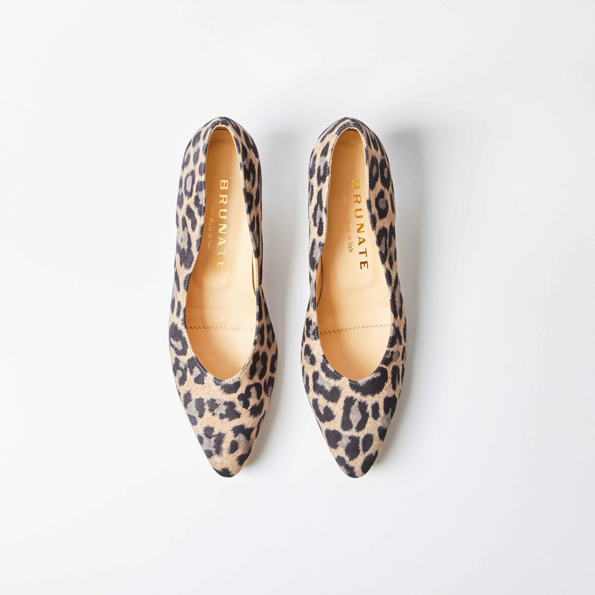Genoa Leopard Print Suede Kitten Heel Court