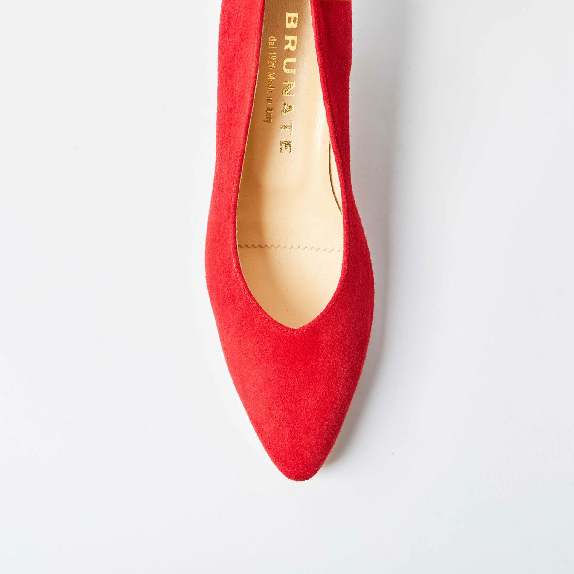 Genoa Red Suede Kitten Heel Court