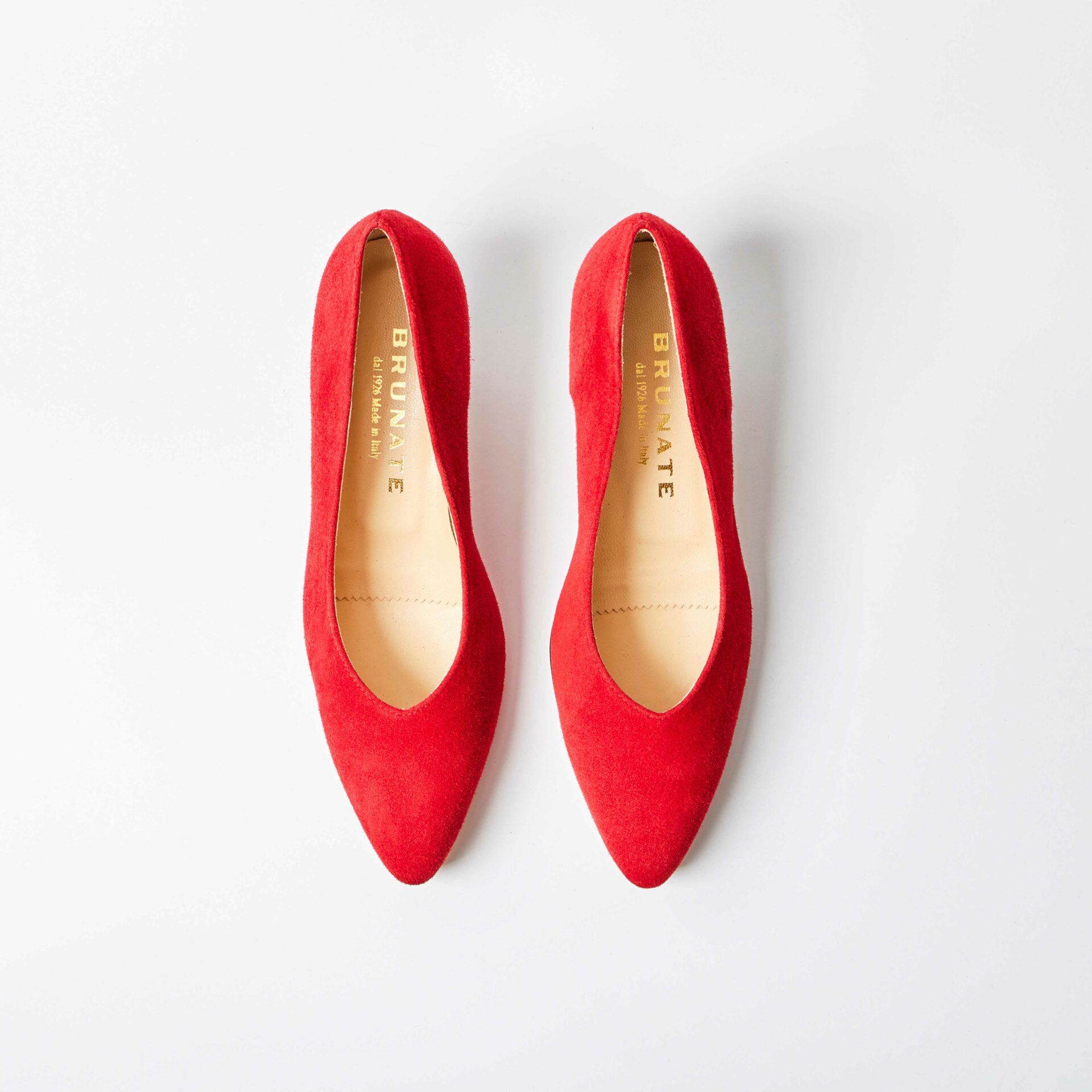 Genoa Red Suede Kitten Heel Court
