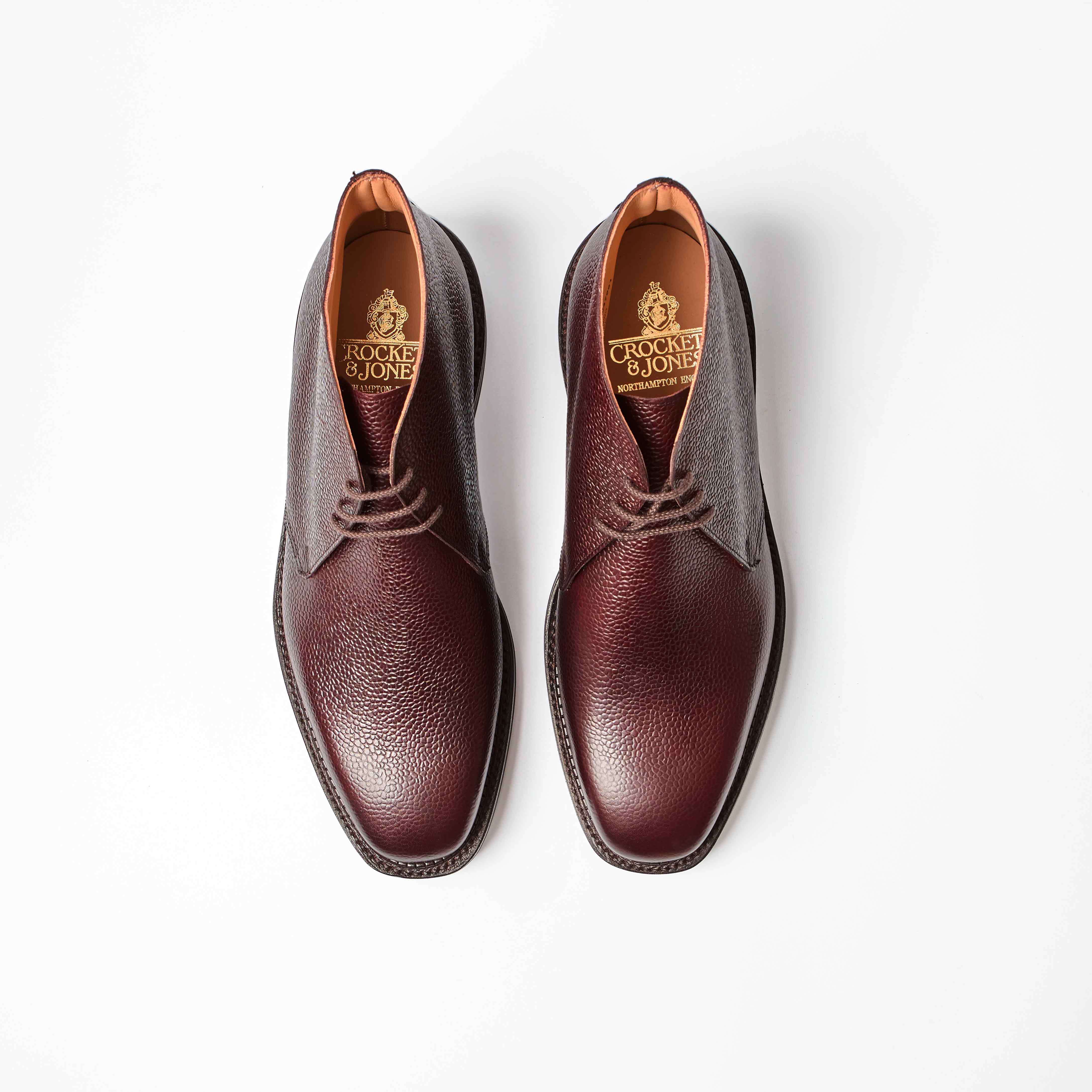 Molton Burgundy Scotch Grain Chukka Boot