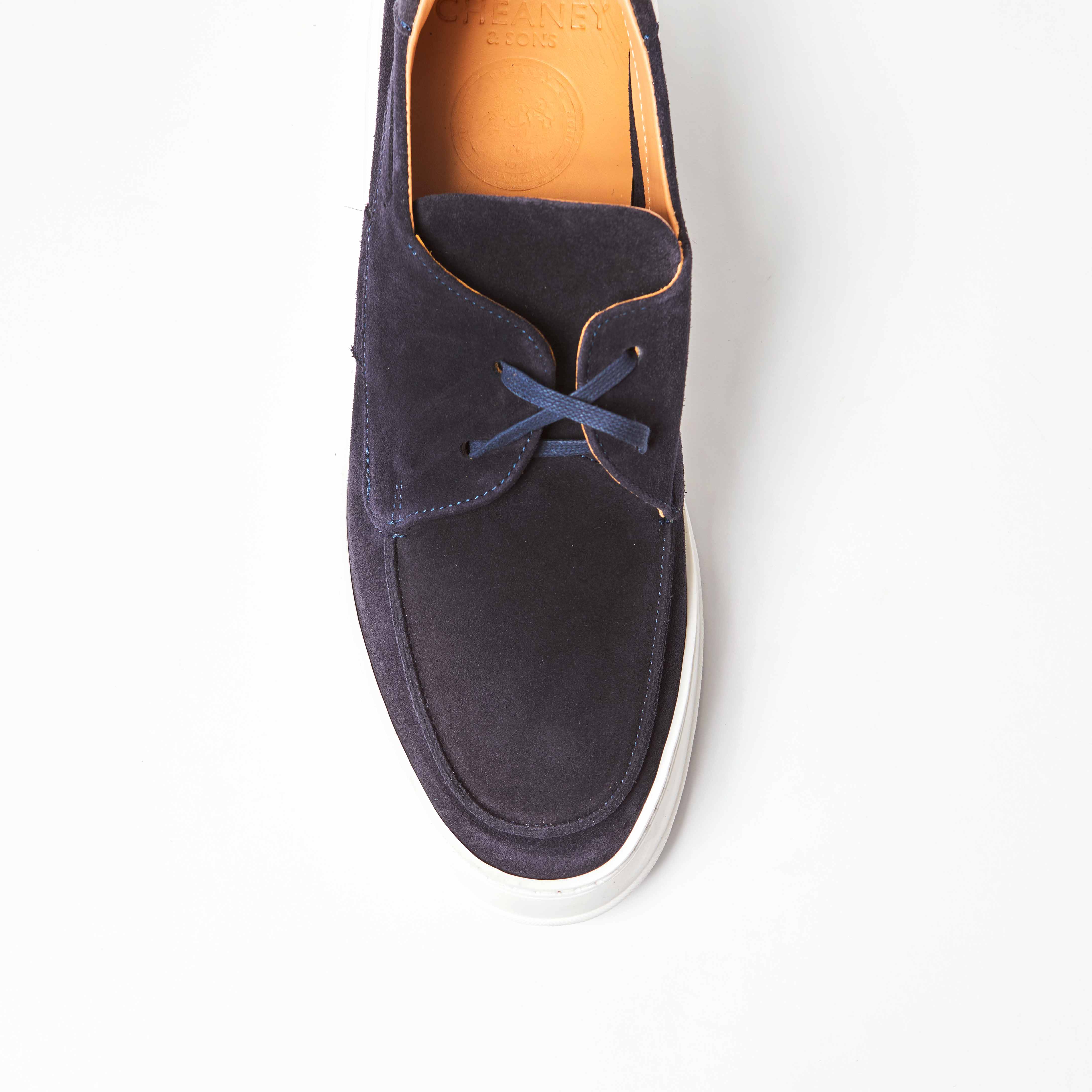 Drake Boat Shoe in Navy Suede