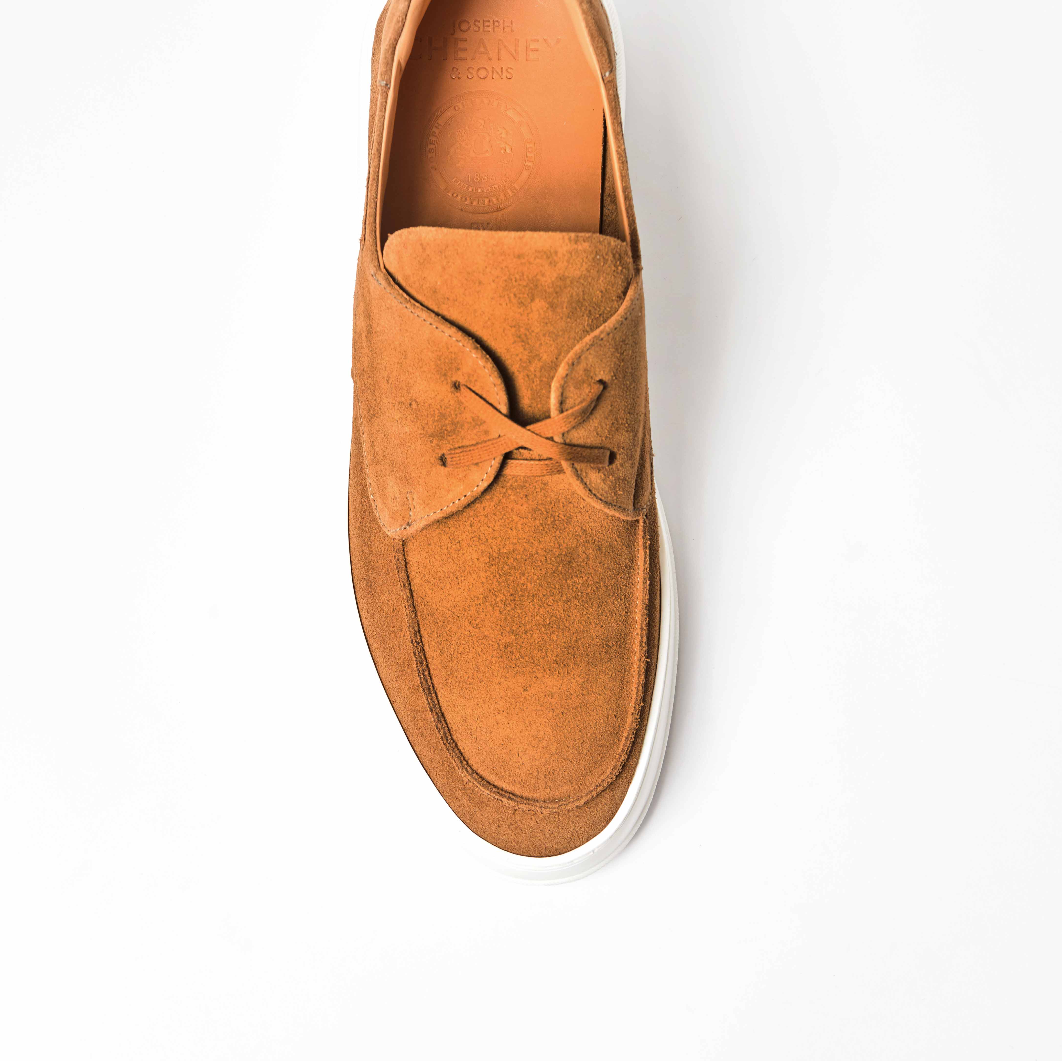 Drake Boat Shoe in Tan Suede