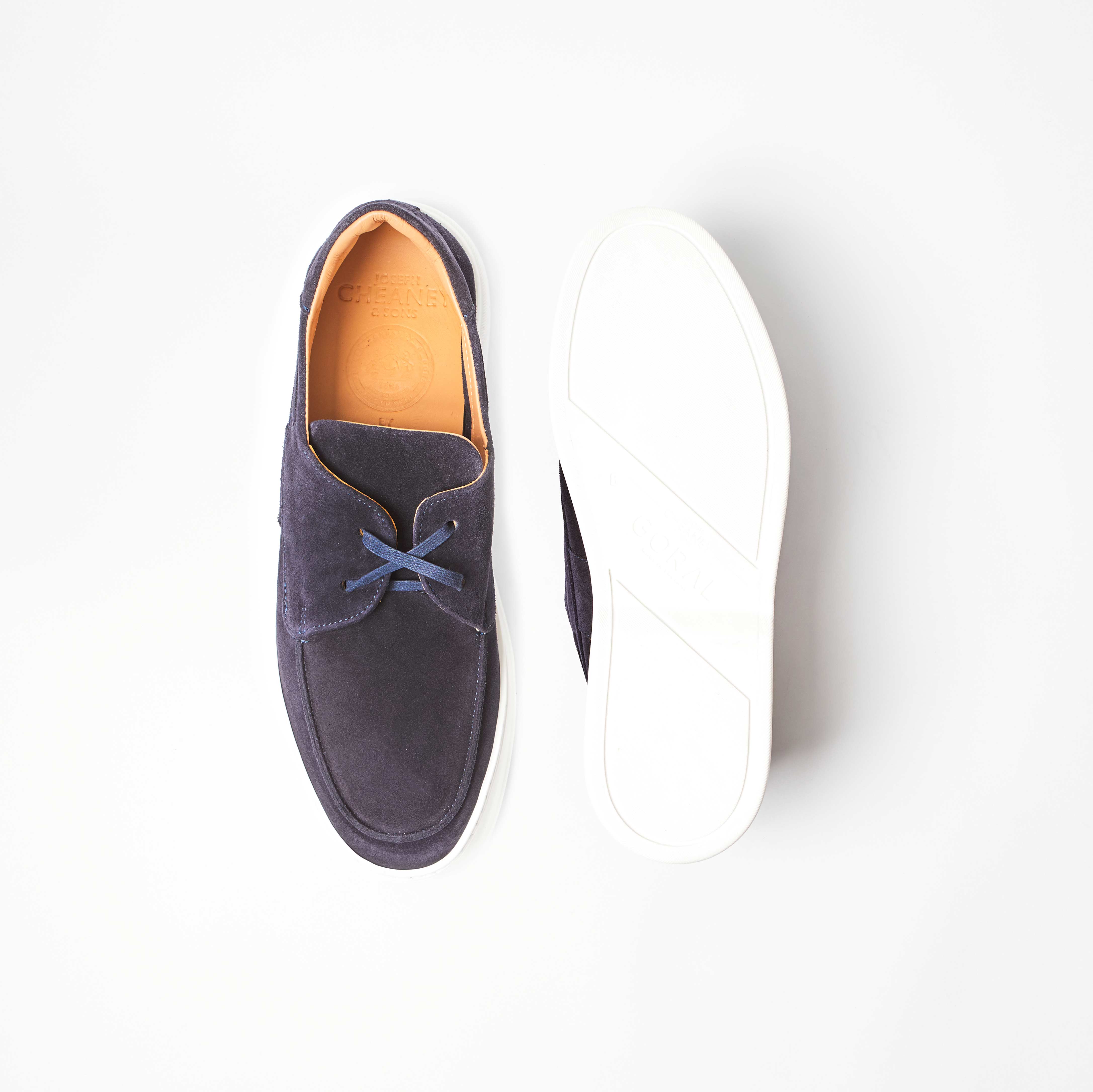 Drake Boat Shoe in Navy Suede