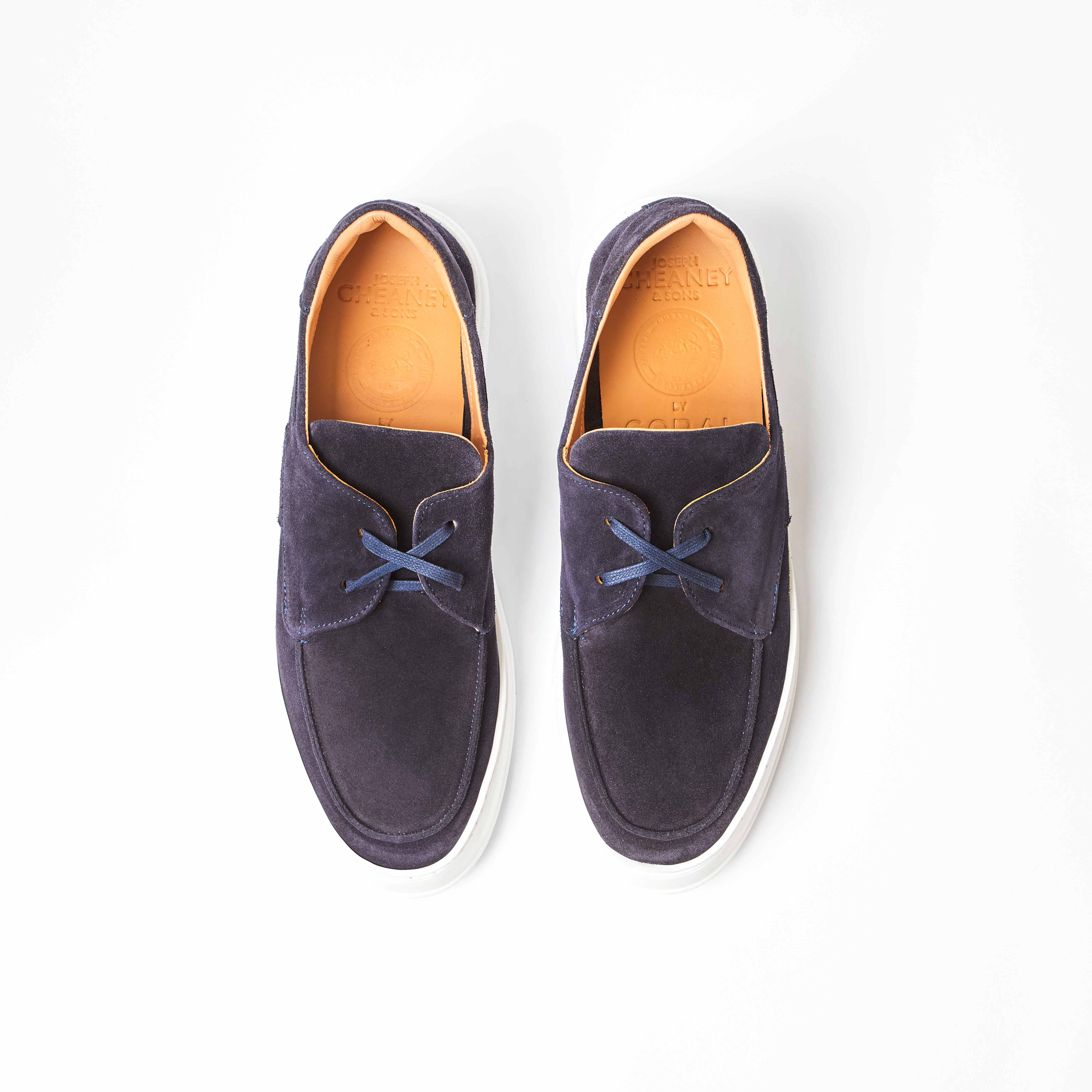 Drake Boat Shoe in Navy Suede