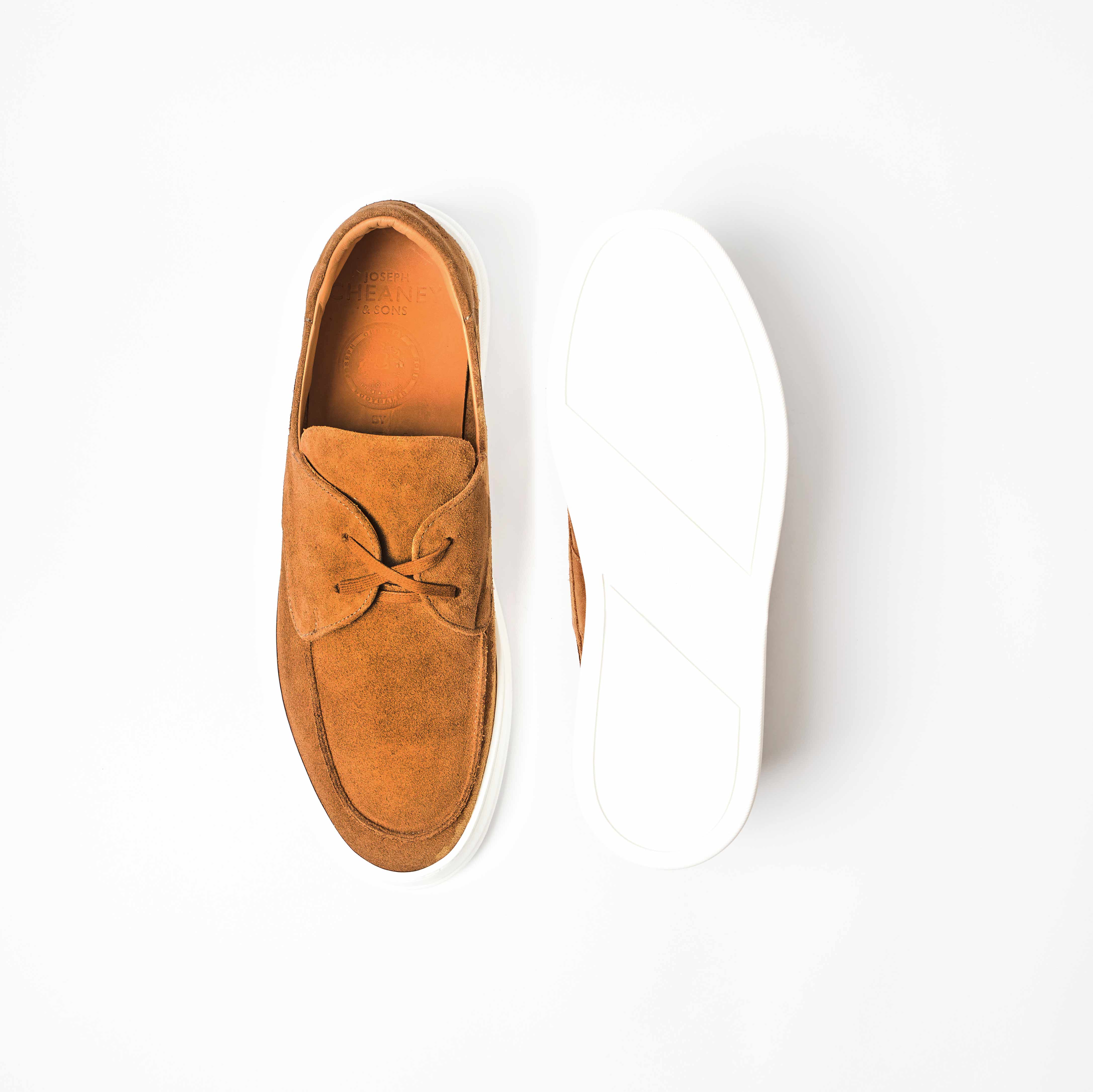 Drake Boat Shoe in Tan Suede