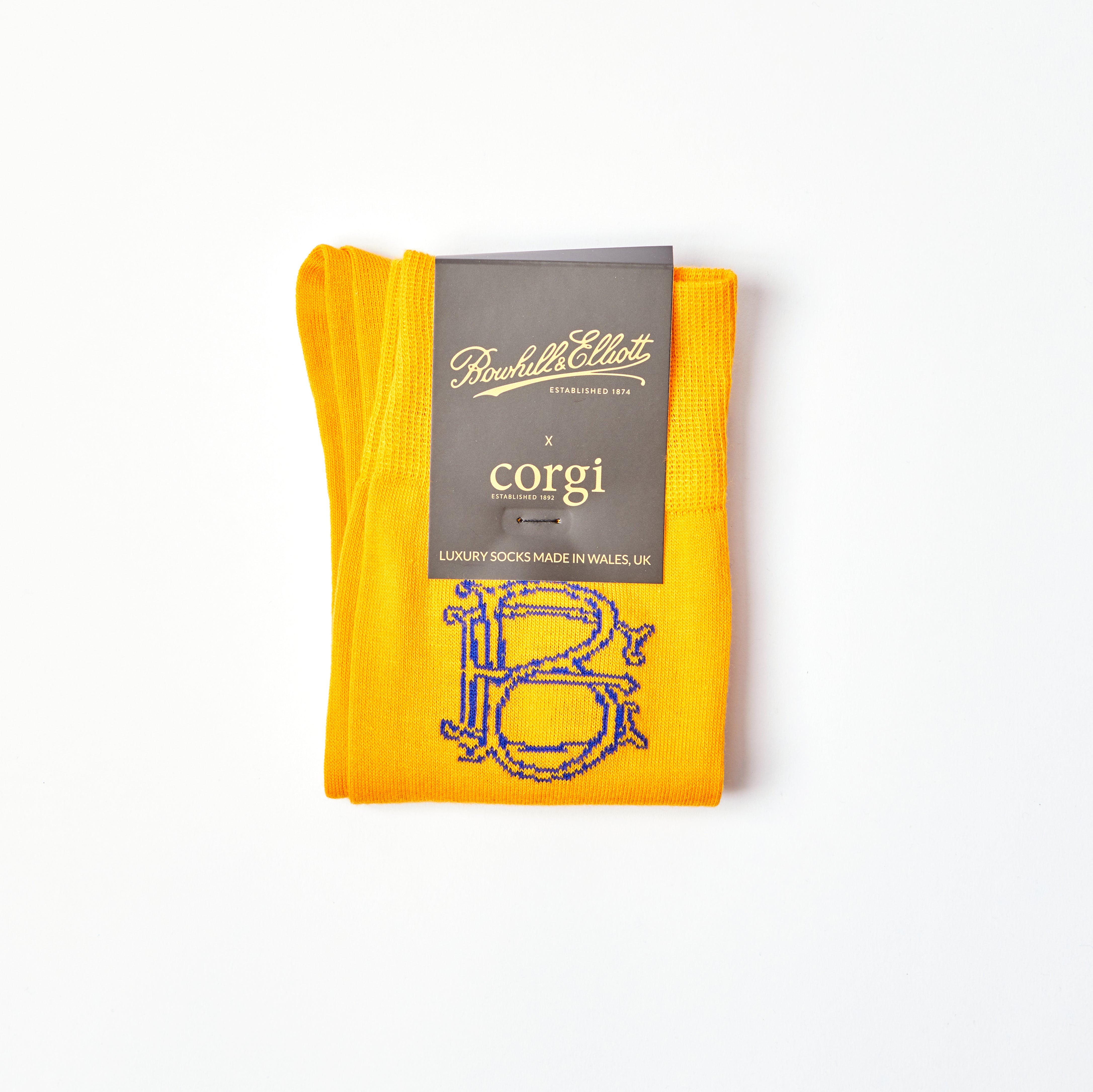 Men's Large Monogram motif Gold socks