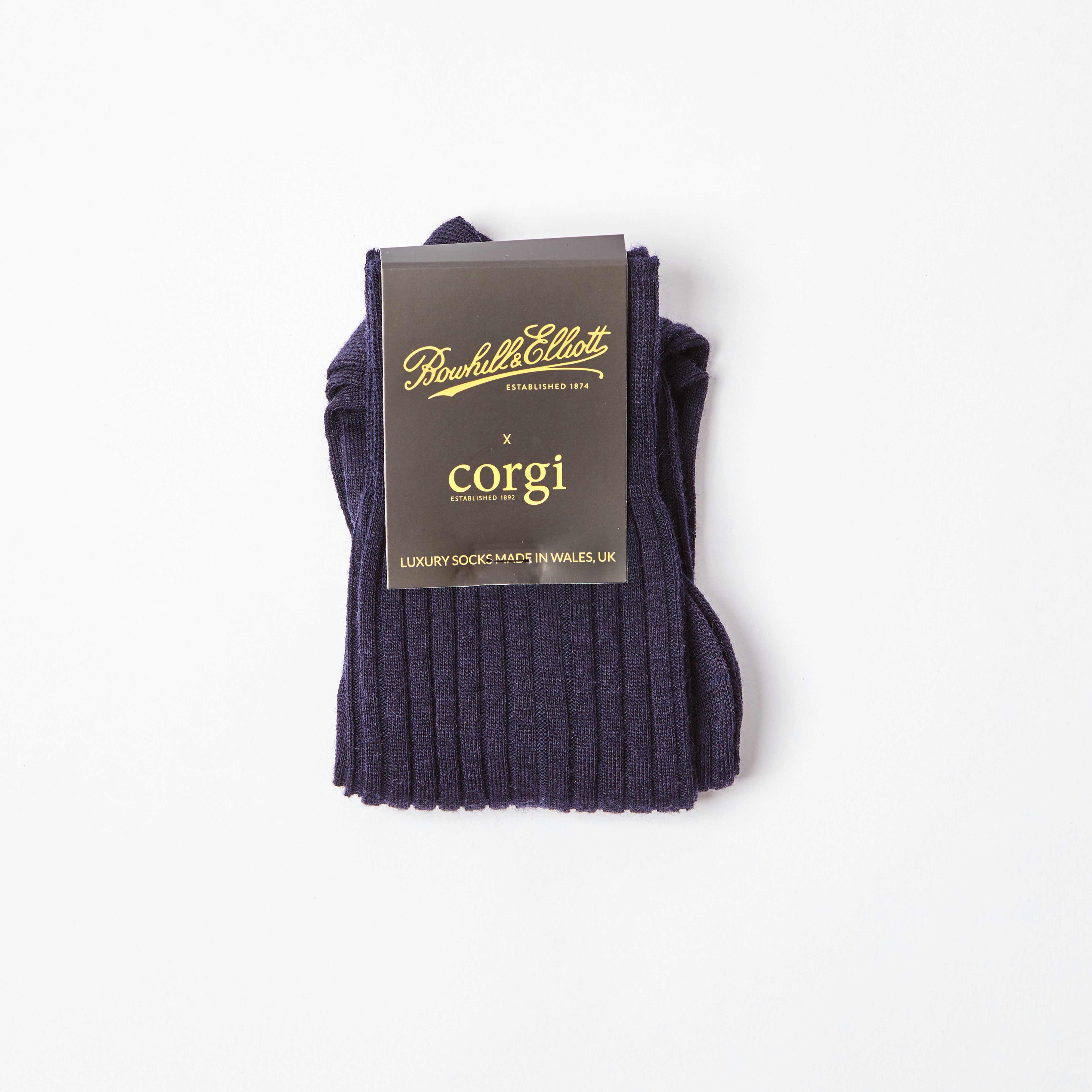 Men’s Lampeter Wool Socks in Navy